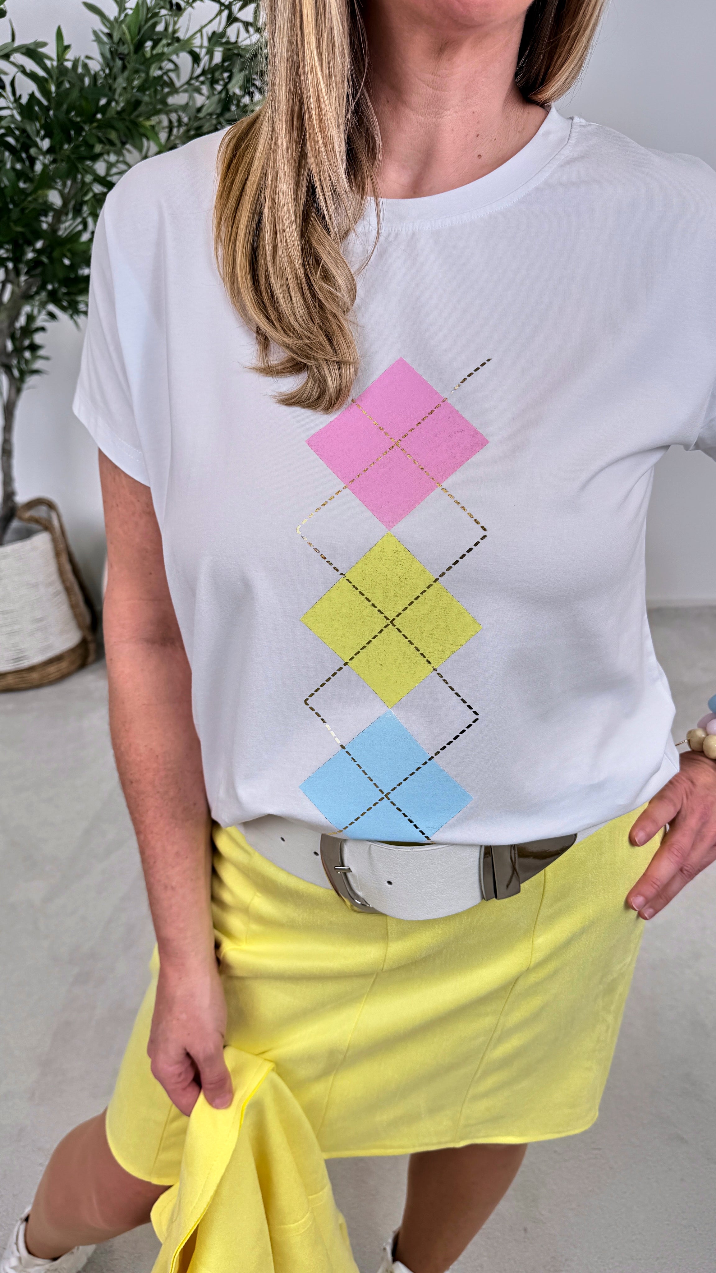 T-Shirt Everyday Charm *Rosa/Gelb*