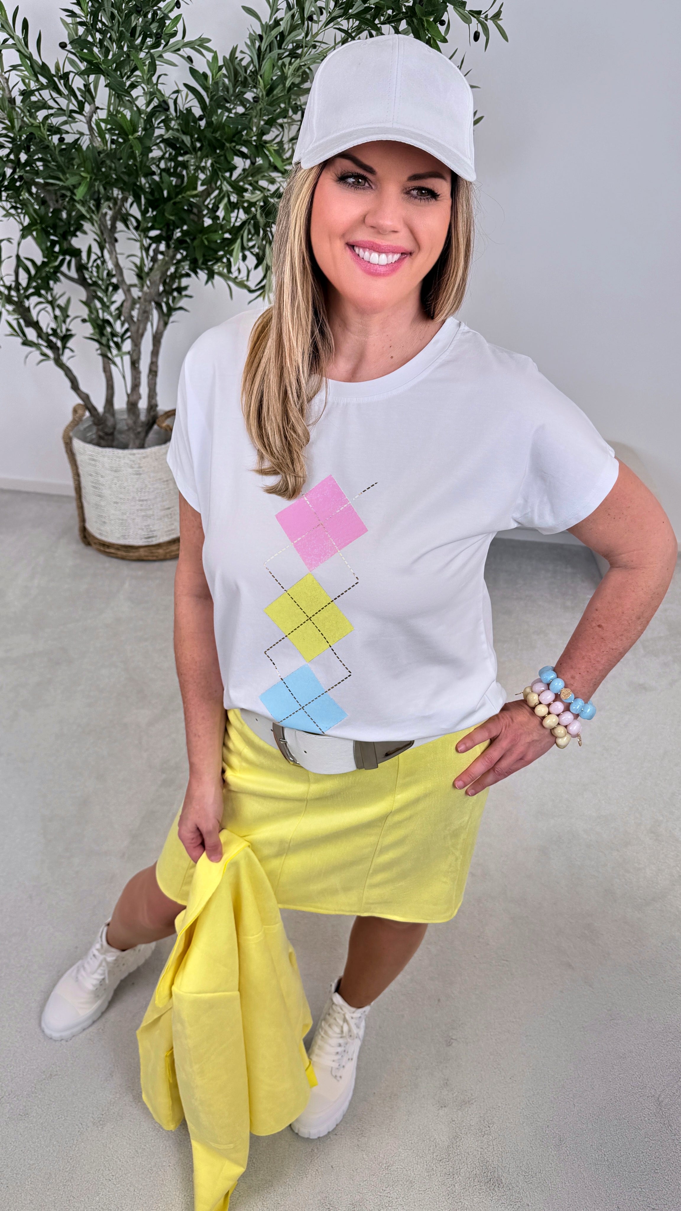 T-Shirt Everyday Charm *Rosa/Gelb*