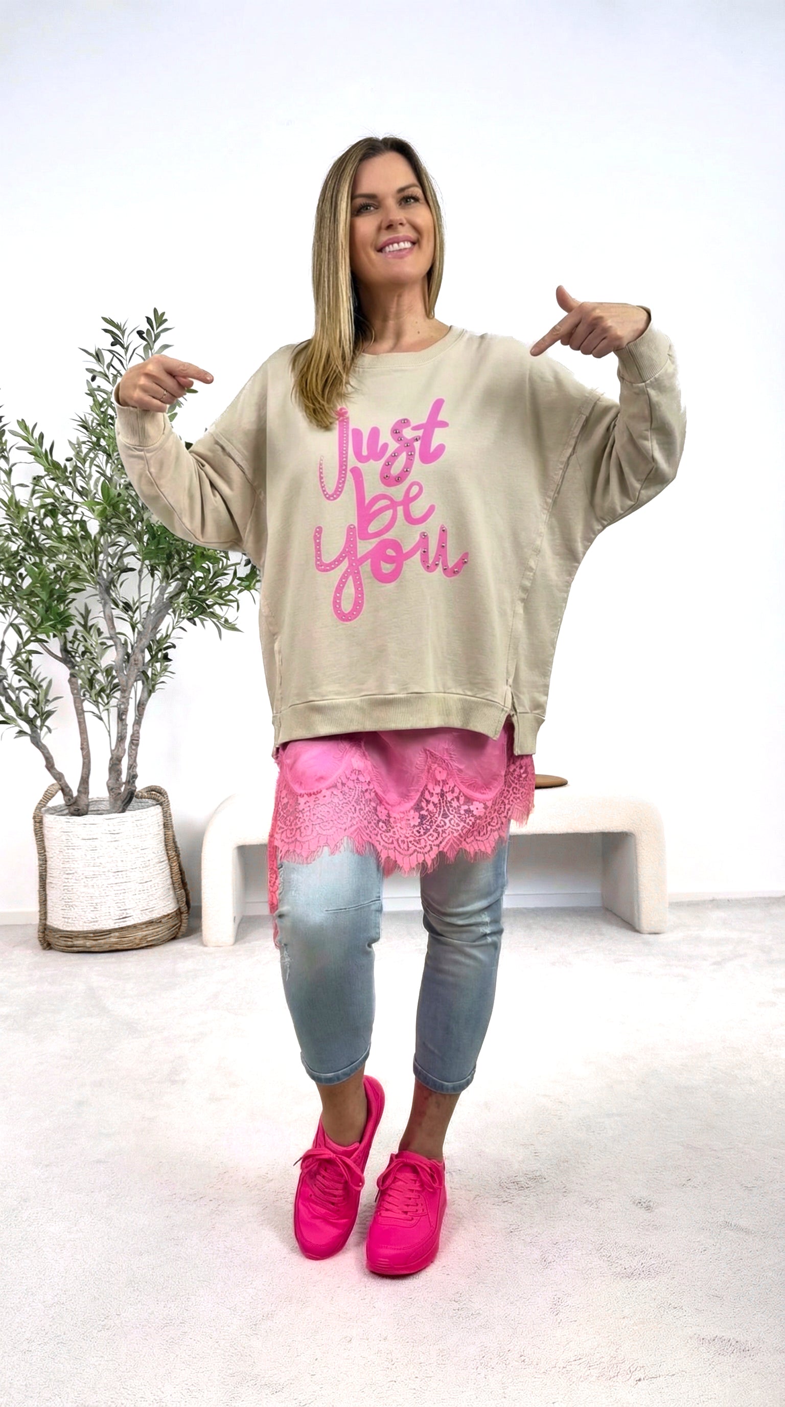 Pullover Just Be You *Beige*