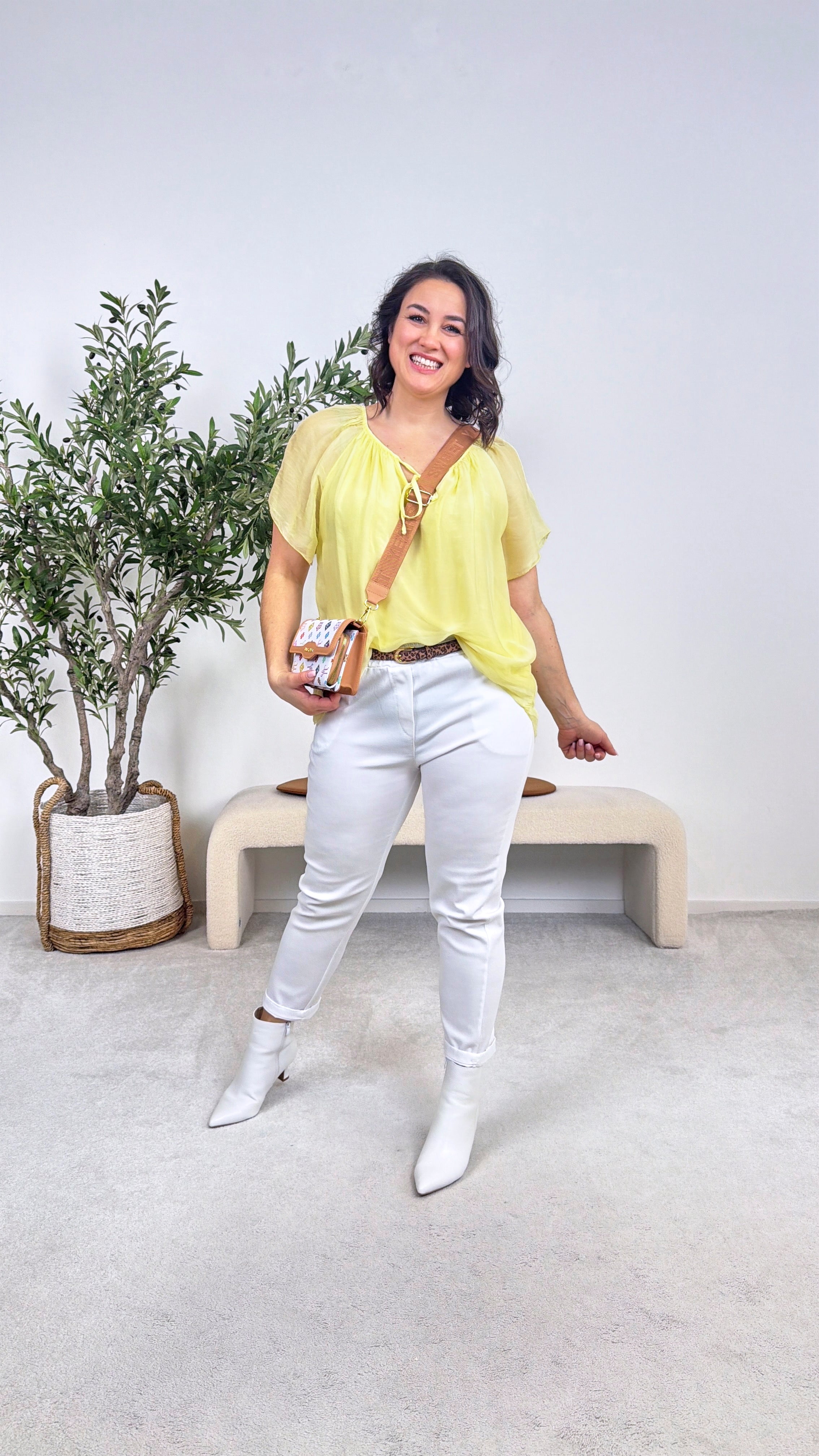 Seidenbluse Santorini *Gelb* (lieferbar ab 19.3.26)