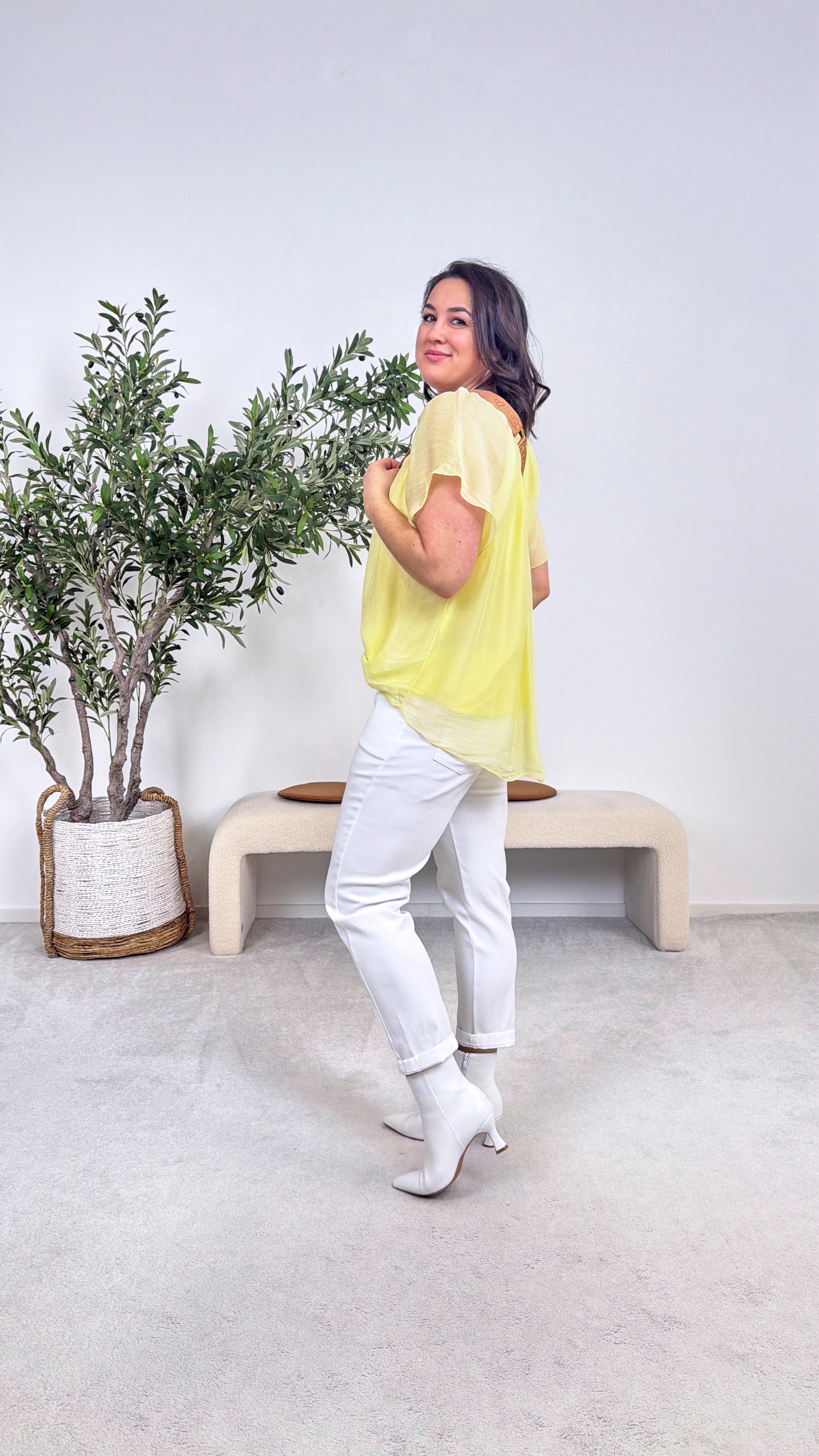 Seidenbluse Santorini *Gelb* (lieferbar ab 19.3.26)