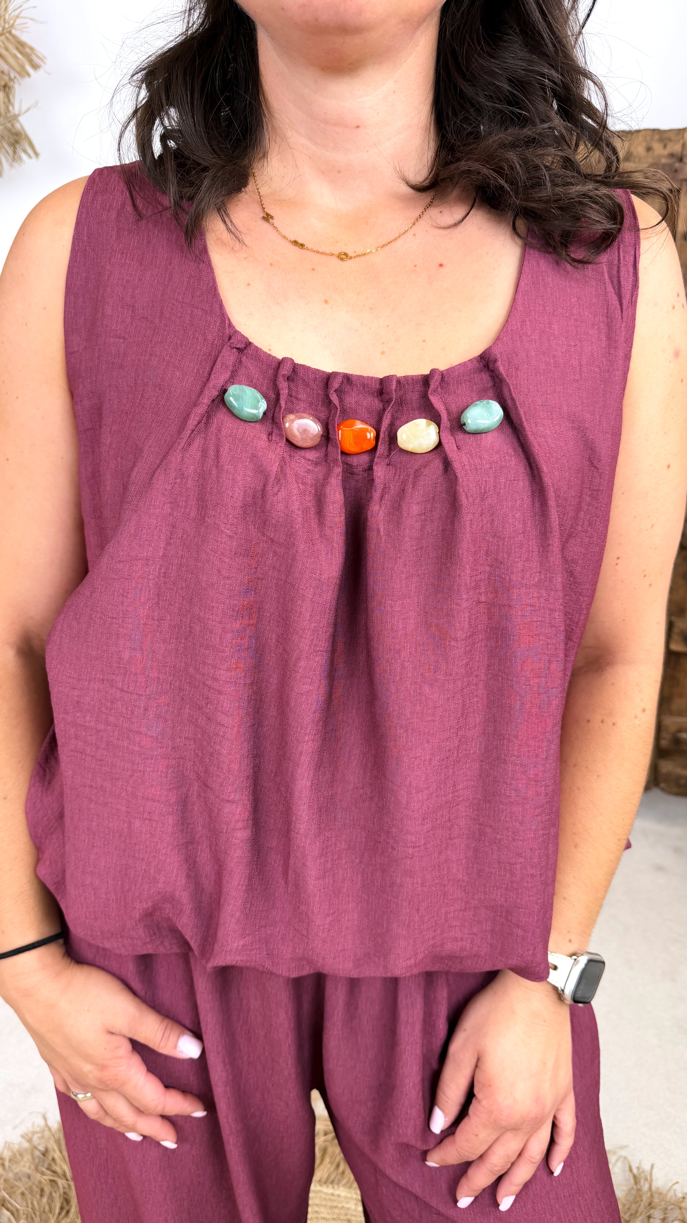 Blusentop Amber Stone *Bordeaux*