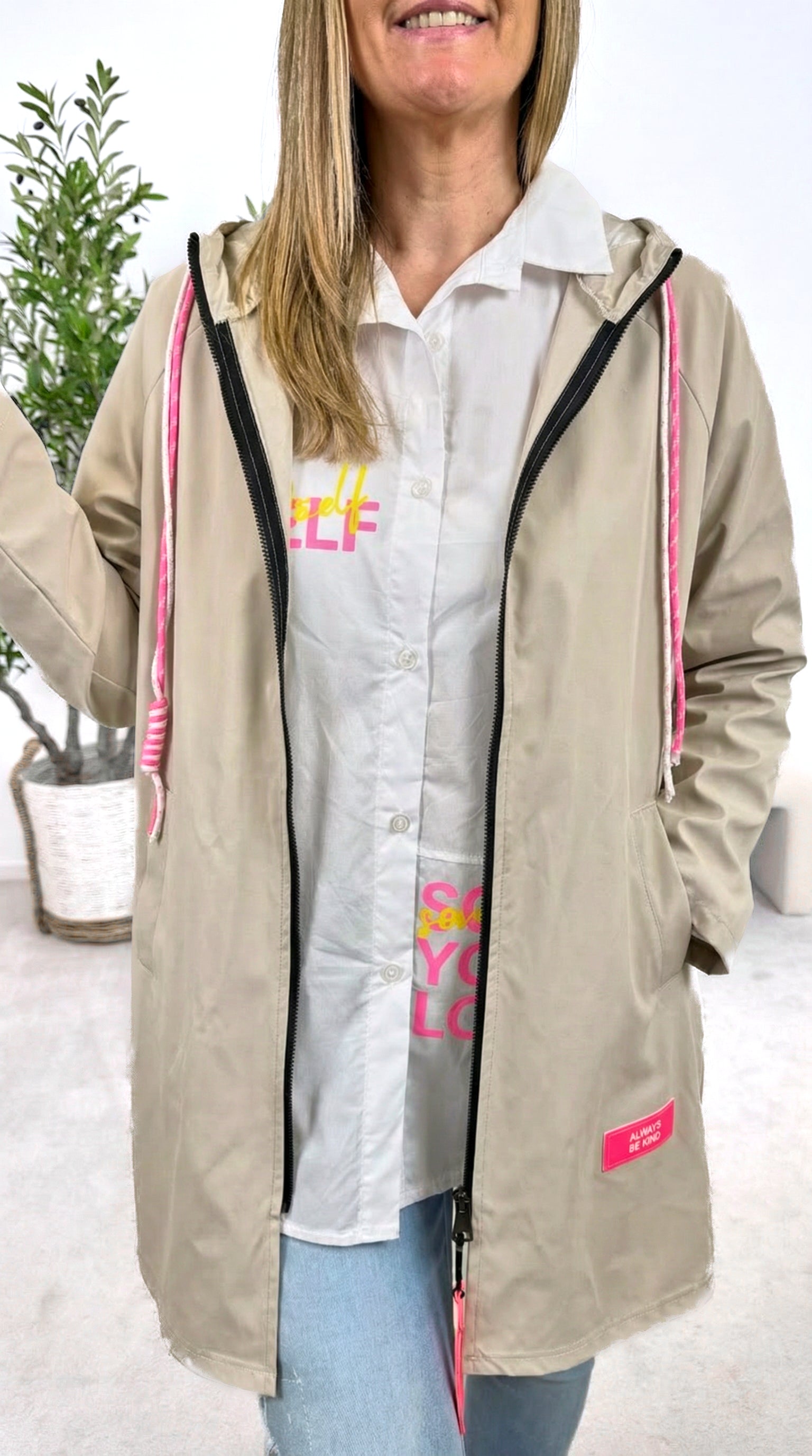 Leichte Jacke Run the World *Beige*