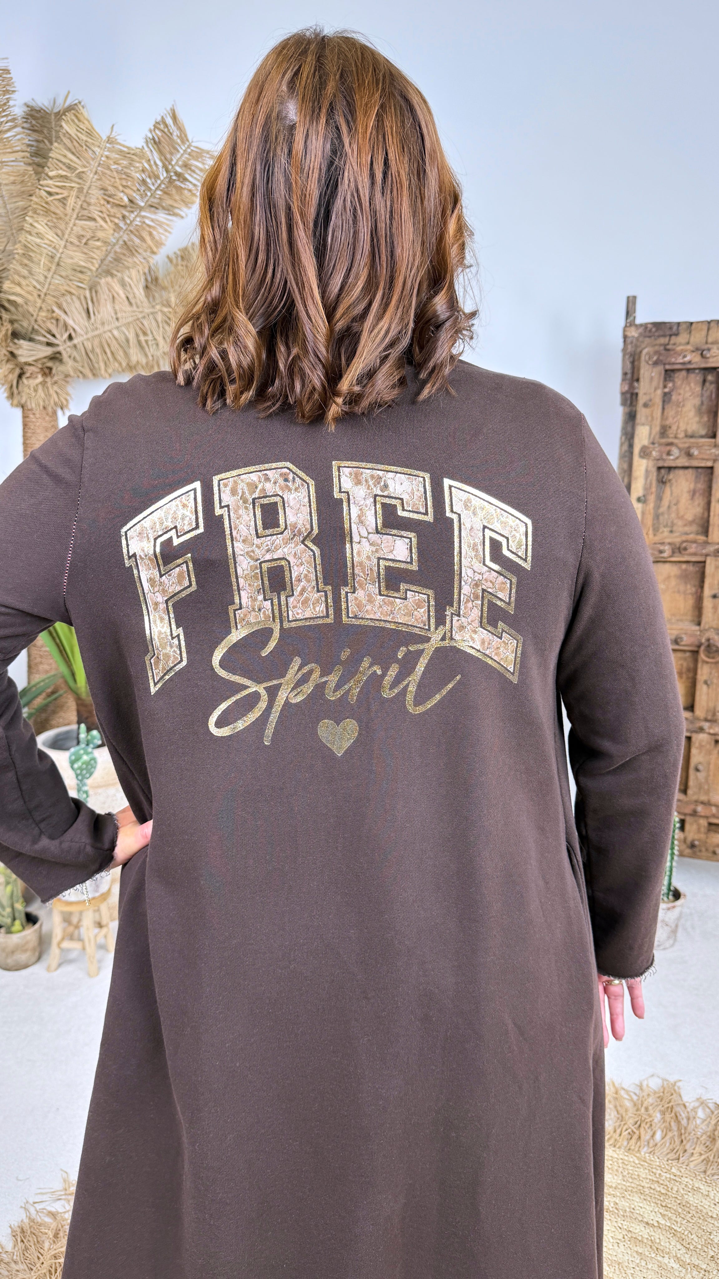 Sweatjacke Free Spirit *Schoko*