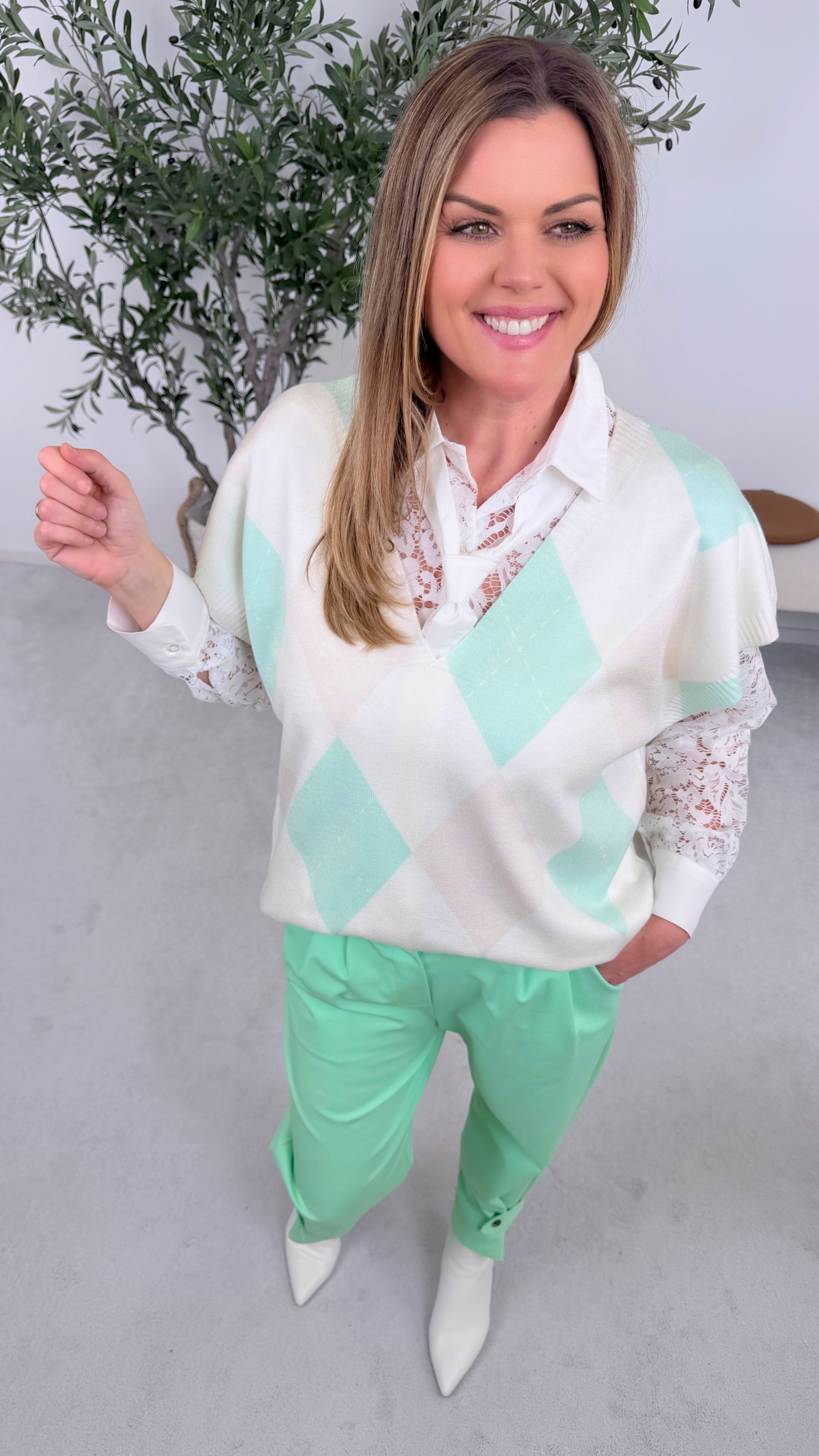 Pullunder Knit Crush *Mint*