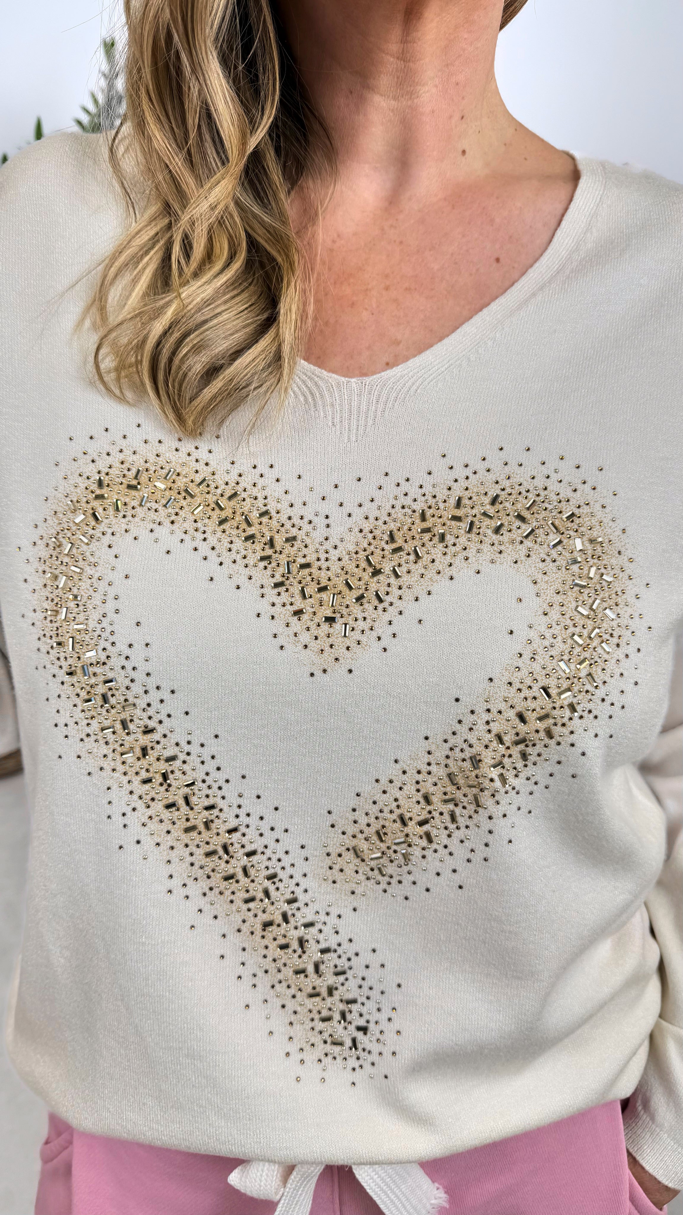 Pullover Signature Love *Creme*