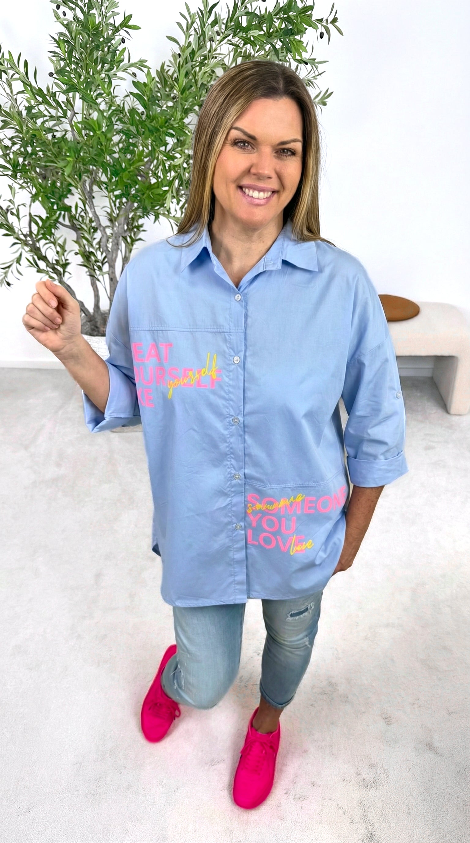 Bluse Treat Yourself *Blau*