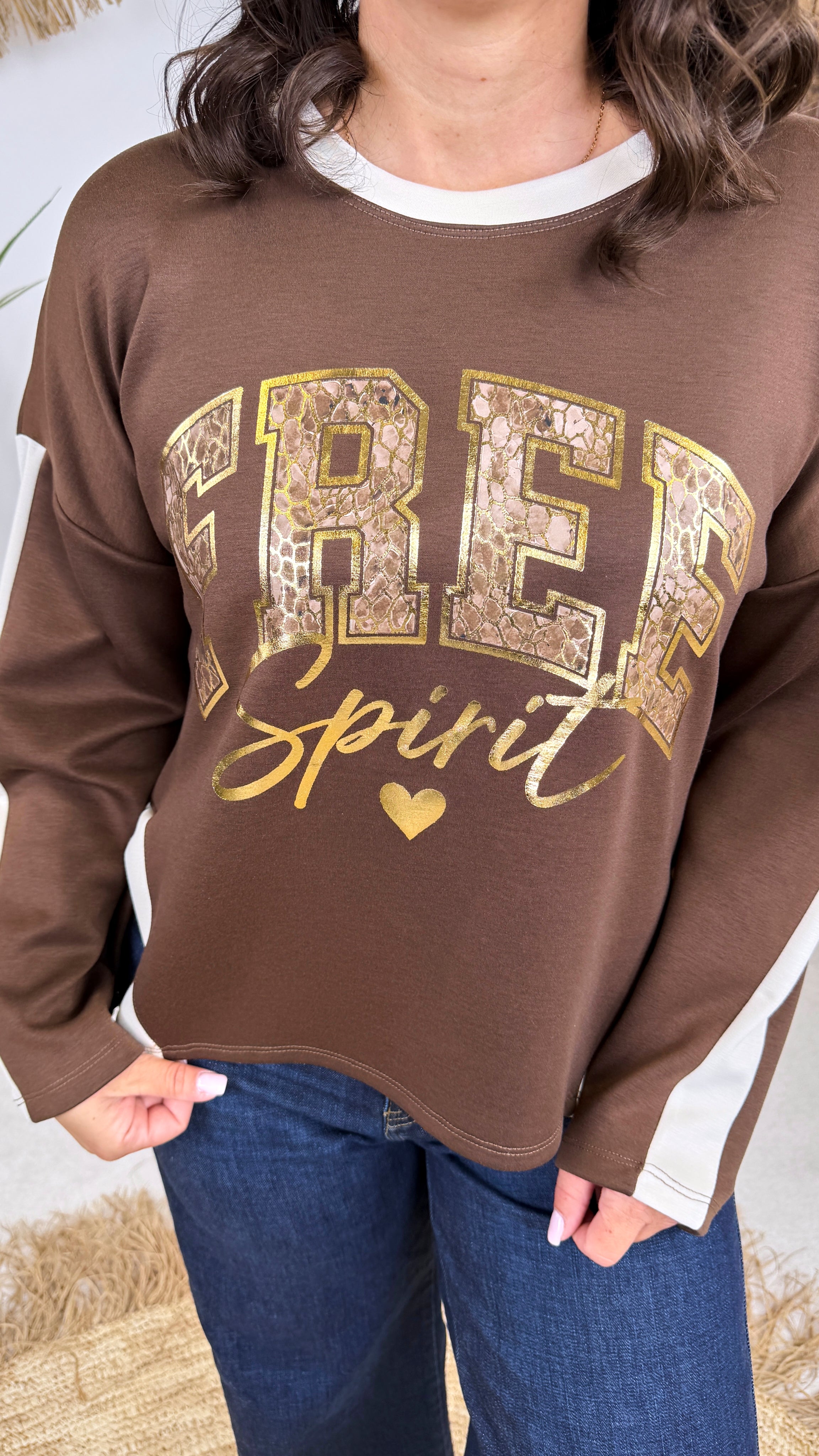 Sweatshirt Free Soul *Schoko*