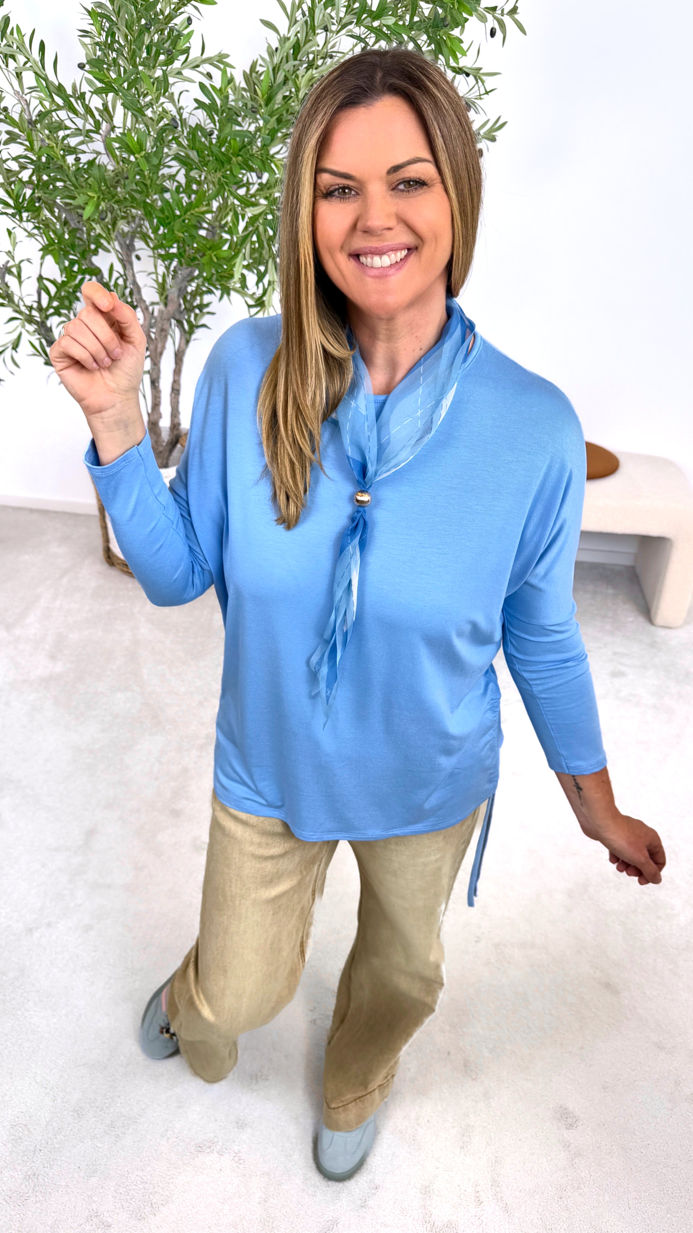 Langarmshirt Casual Grace *Hellblau*