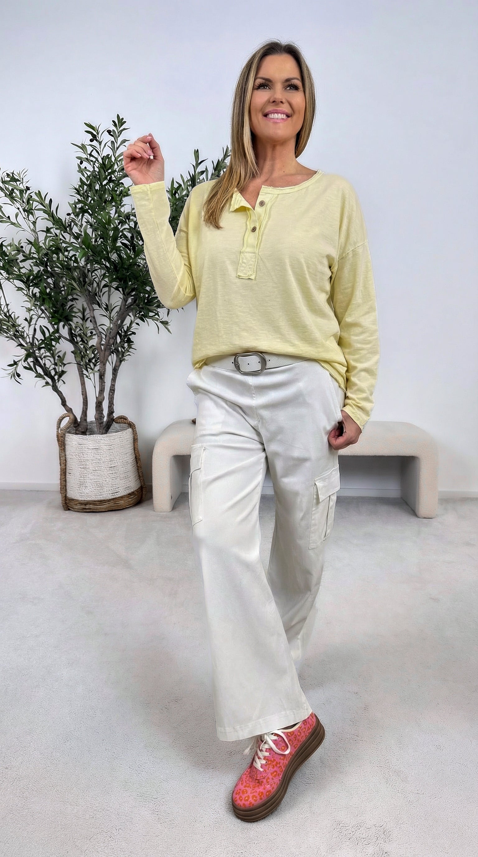 Langarmshirt Feelgood Basic *Gelb*