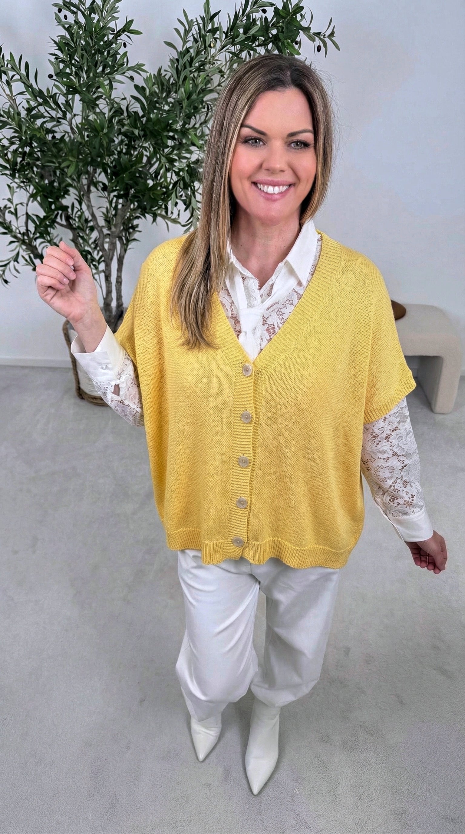 Strick-Cardigan Sweet Harmony *Gelb*