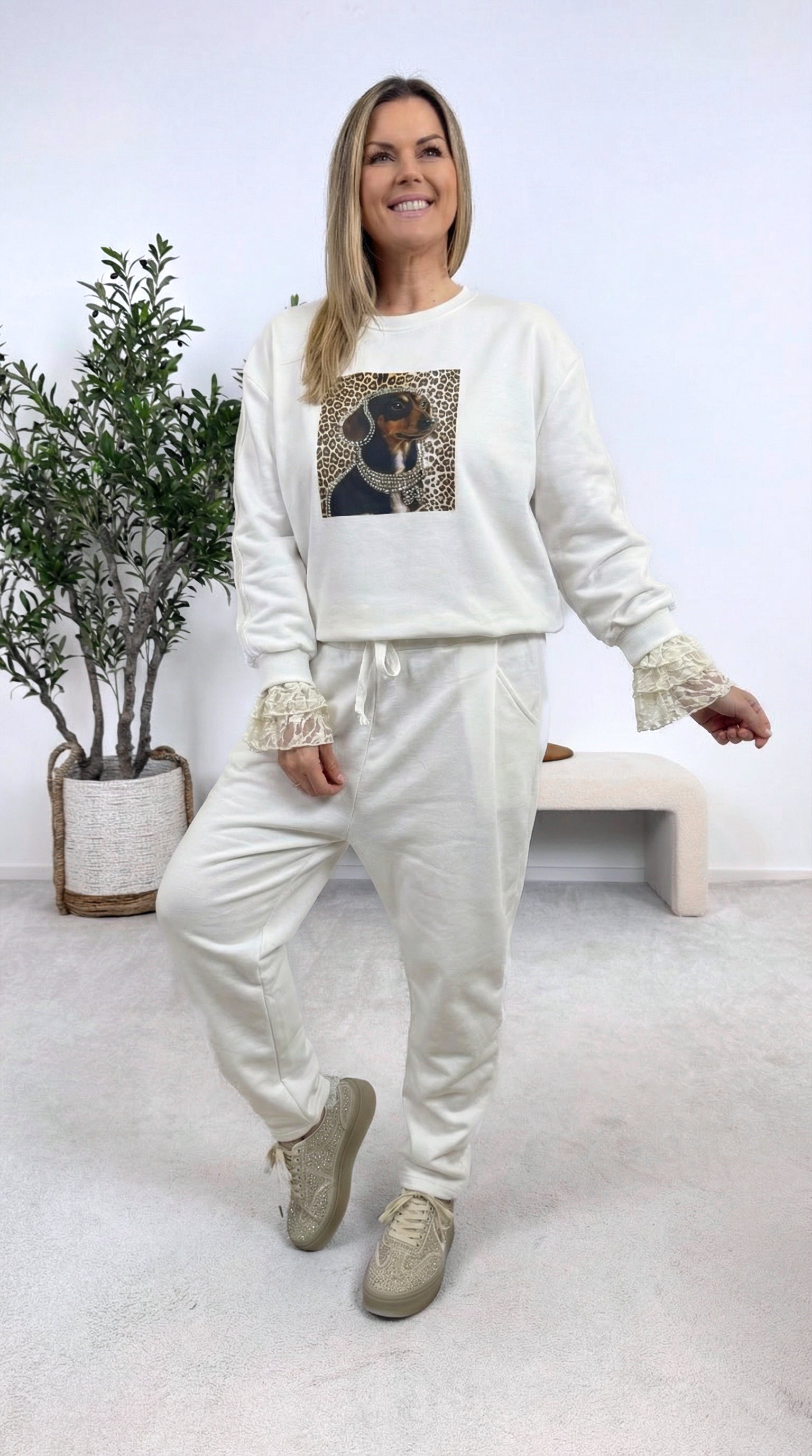 Sweatshirt Leo Dog *Weiß*