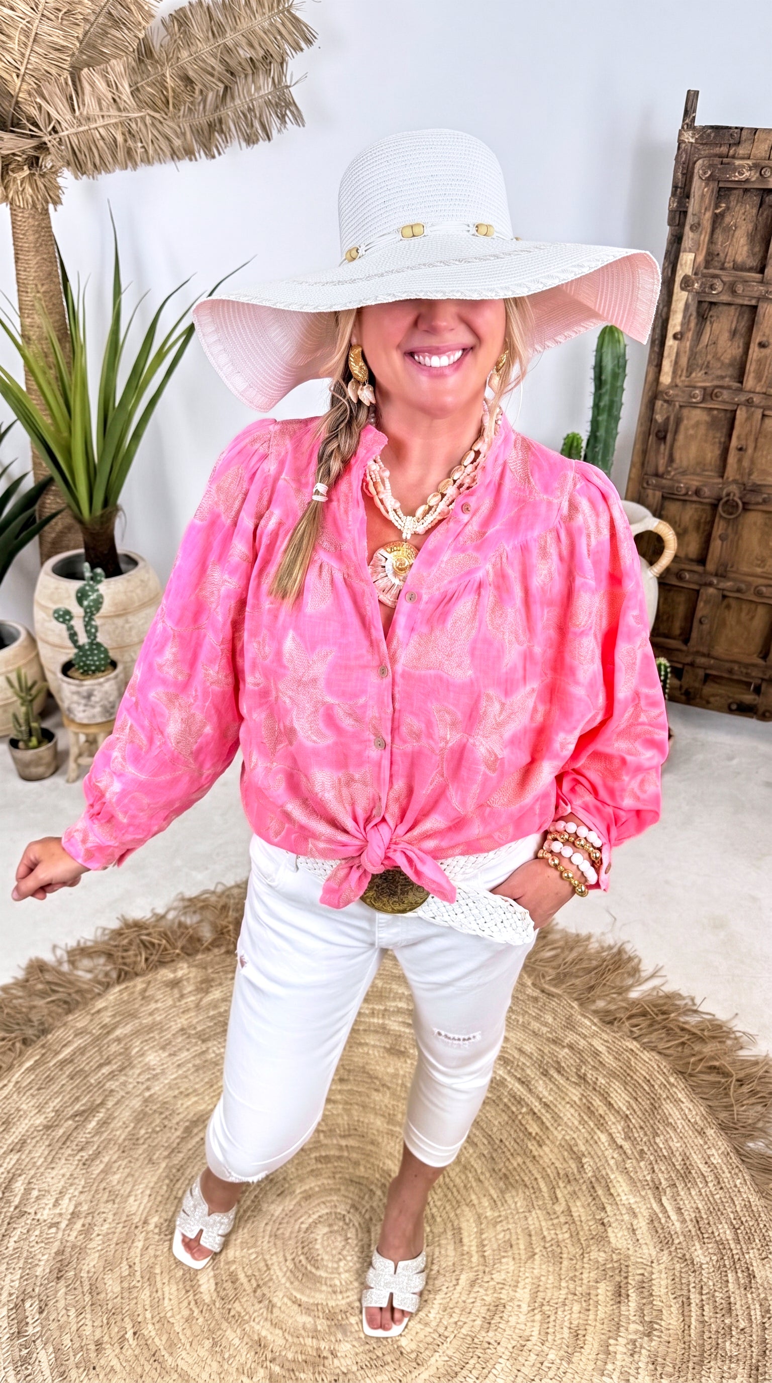 Bluse Golden Sand *Neon Pink*