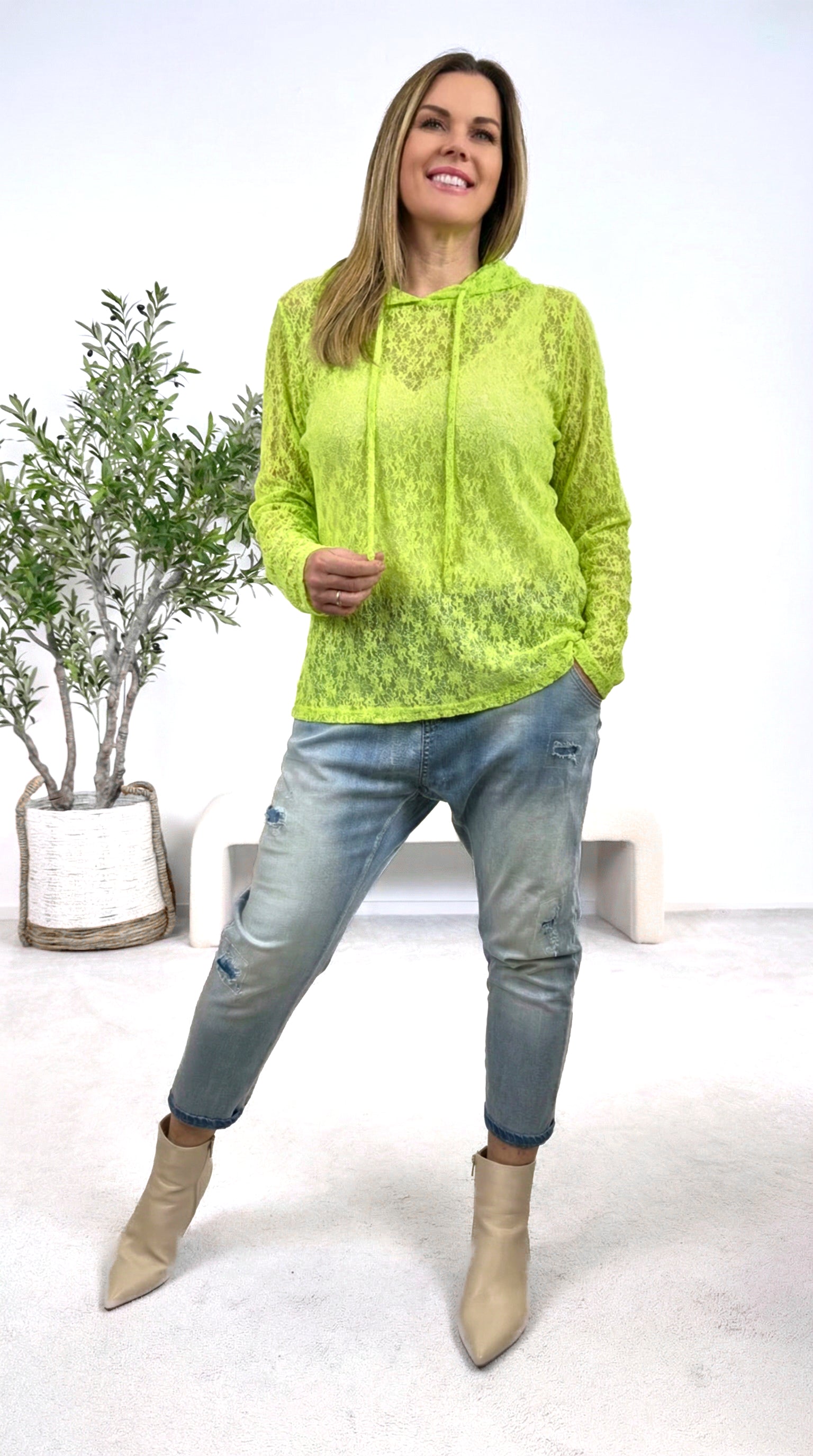 Spitzenshirt Timeless Beauty *Neon-Grün*