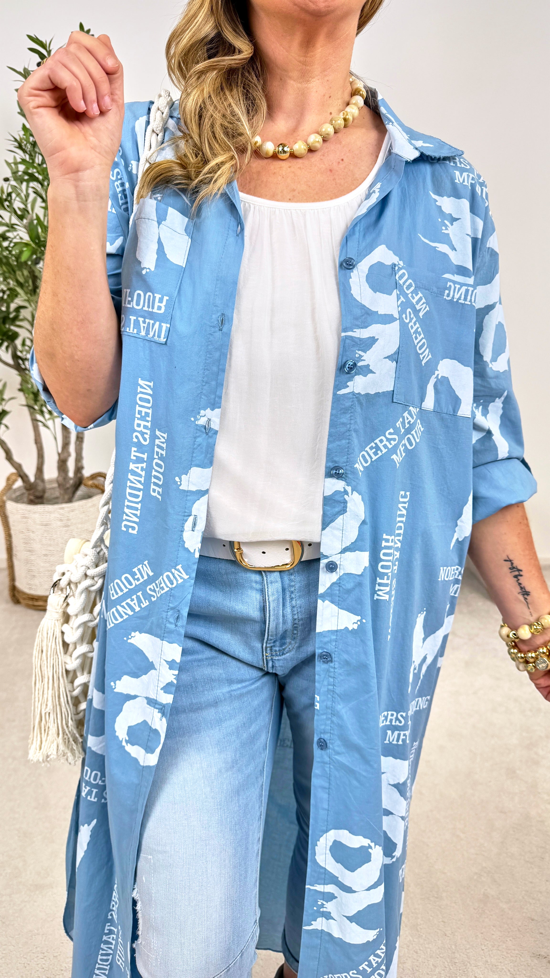 Kaftan Wild Message *Blau*