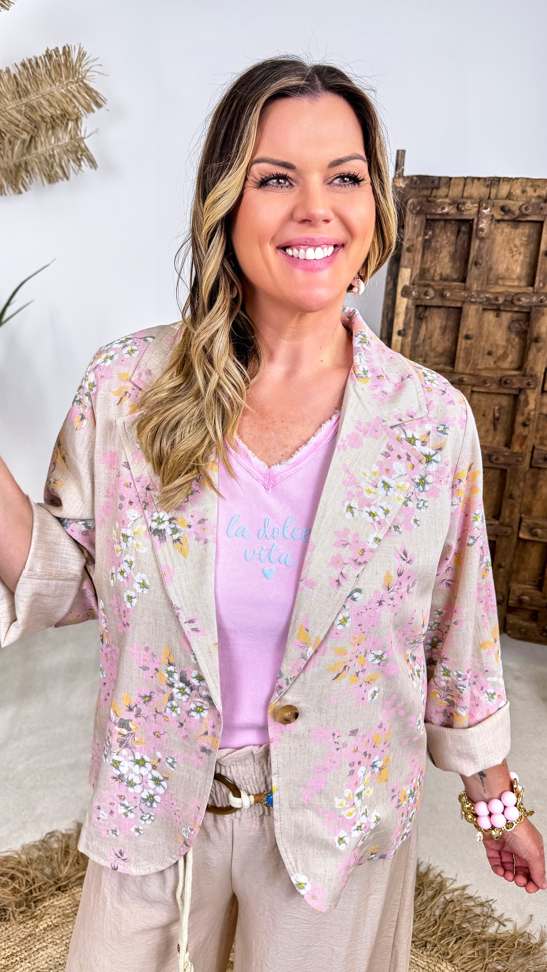 Leinen-Blazer Classy Flora *Kleine Blume*