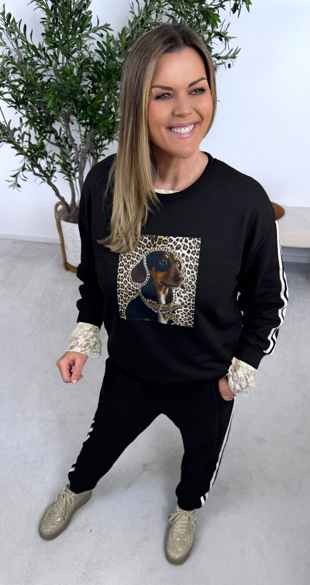 Sweatshirt Leo Dog *Schwarz*