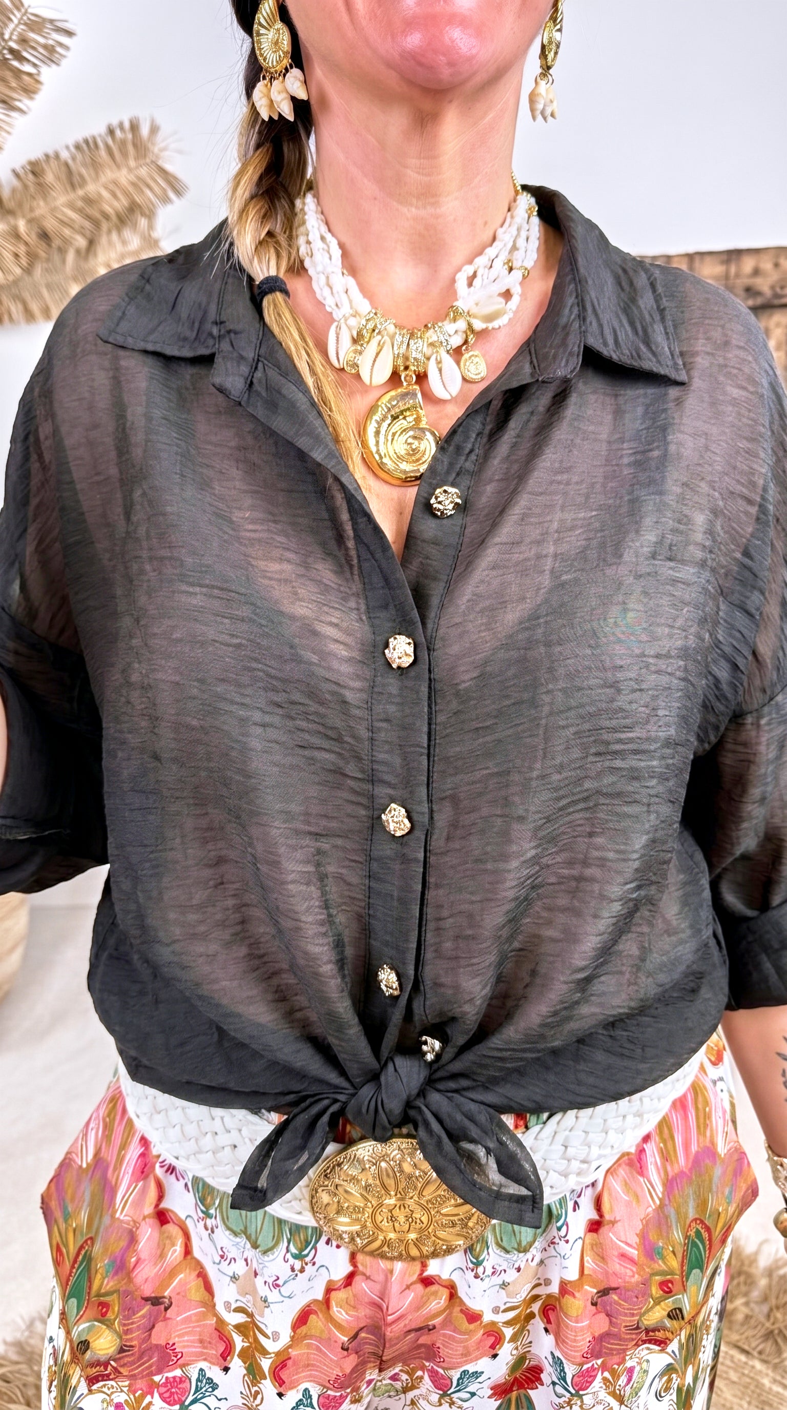 Bluse Natural Knot *Schoko*
