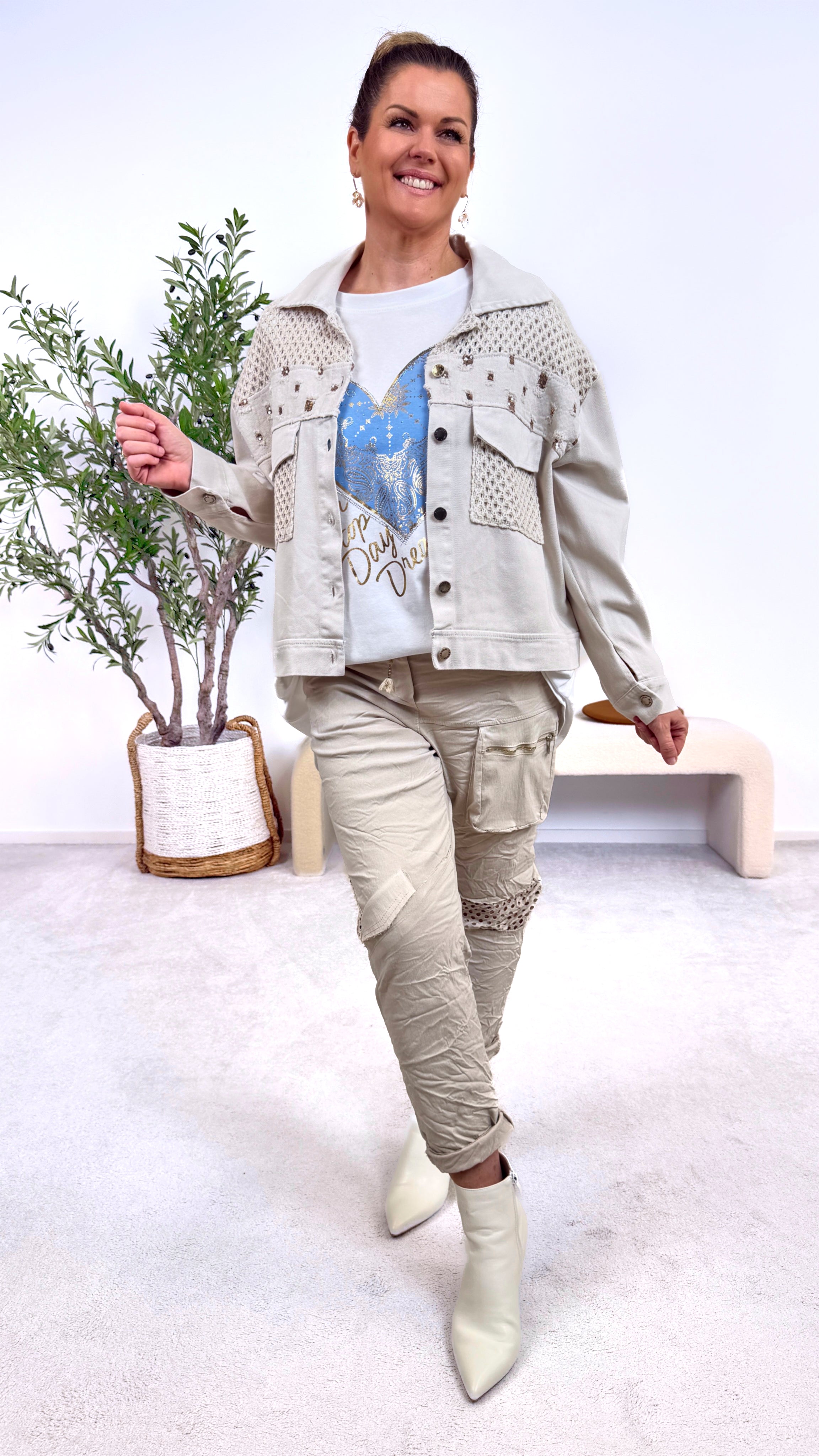 Jogpants Cozy Cargo *Beige*