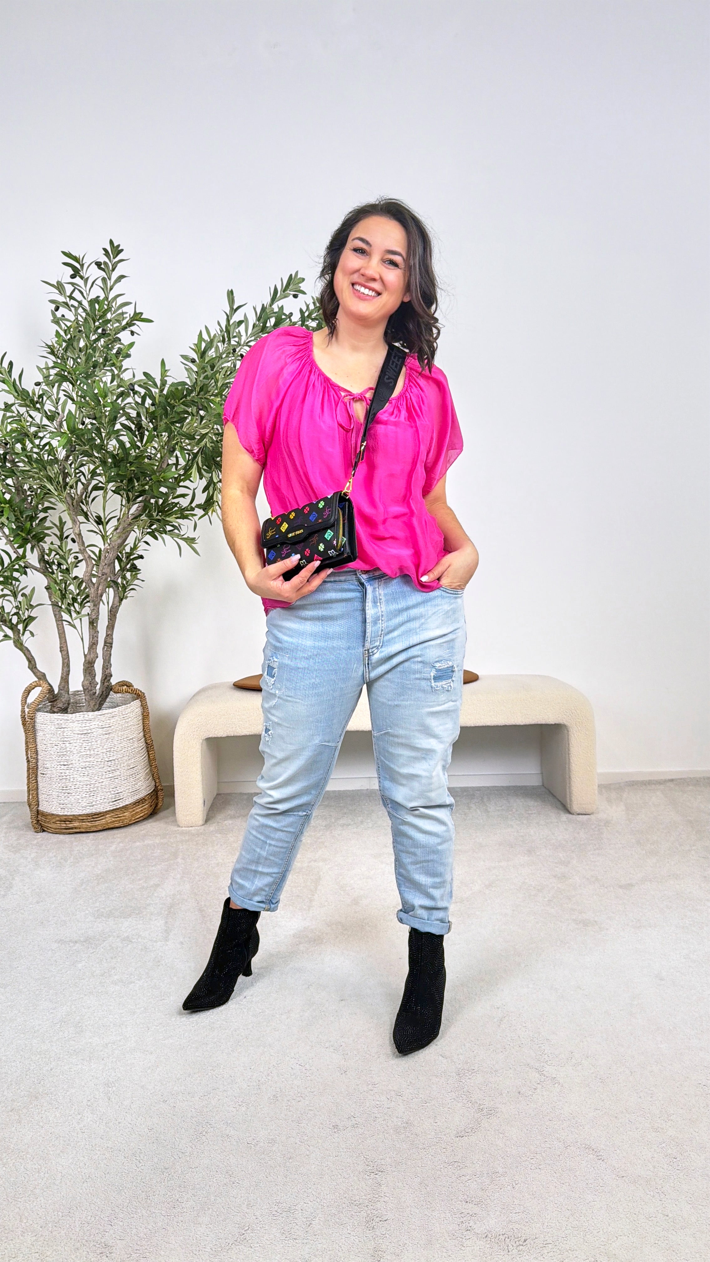 Seidenbluse Santorini *Pink* (lieferbar ab 19.3.26)