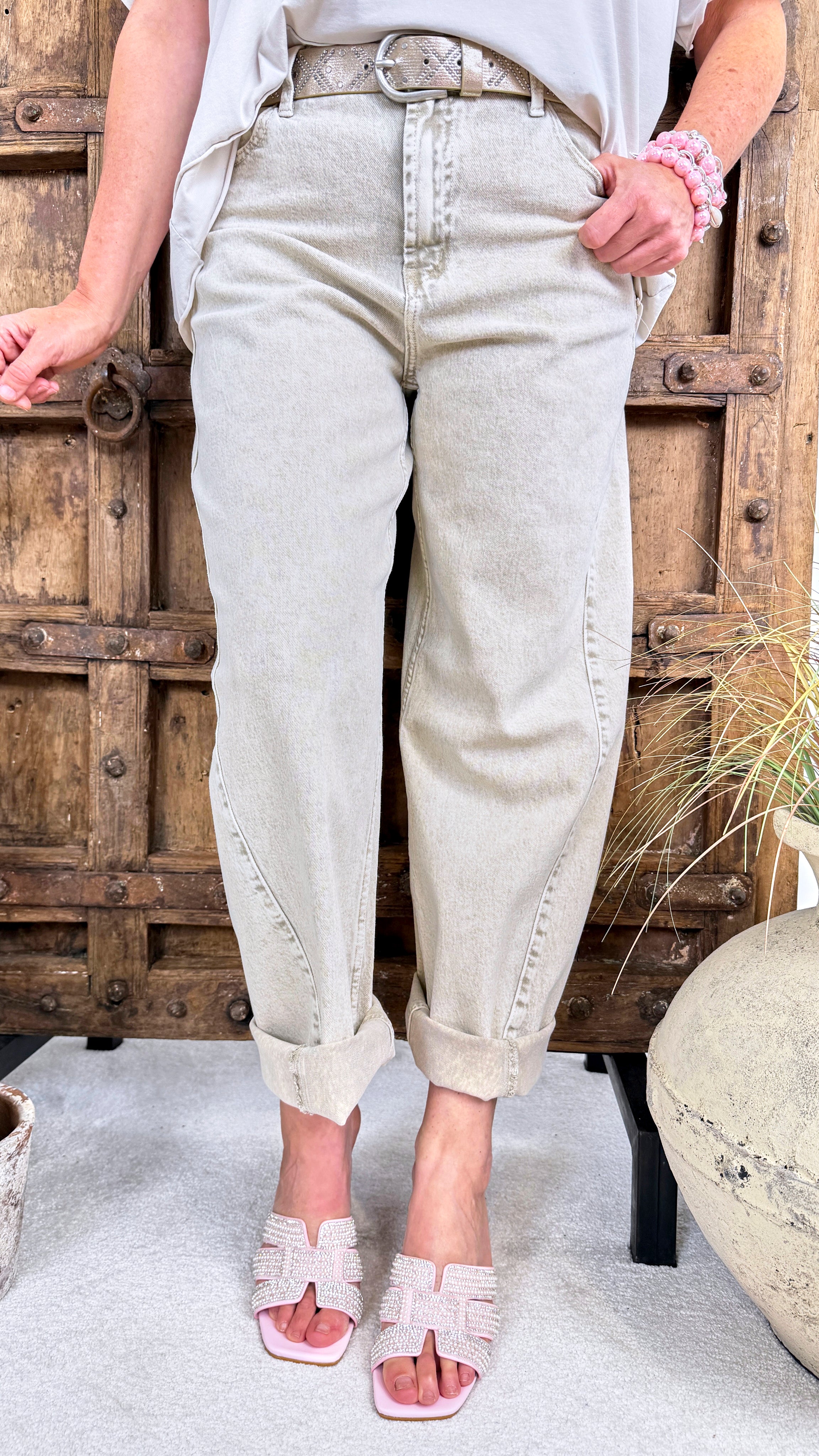 Jeans Clean Line *Beige*