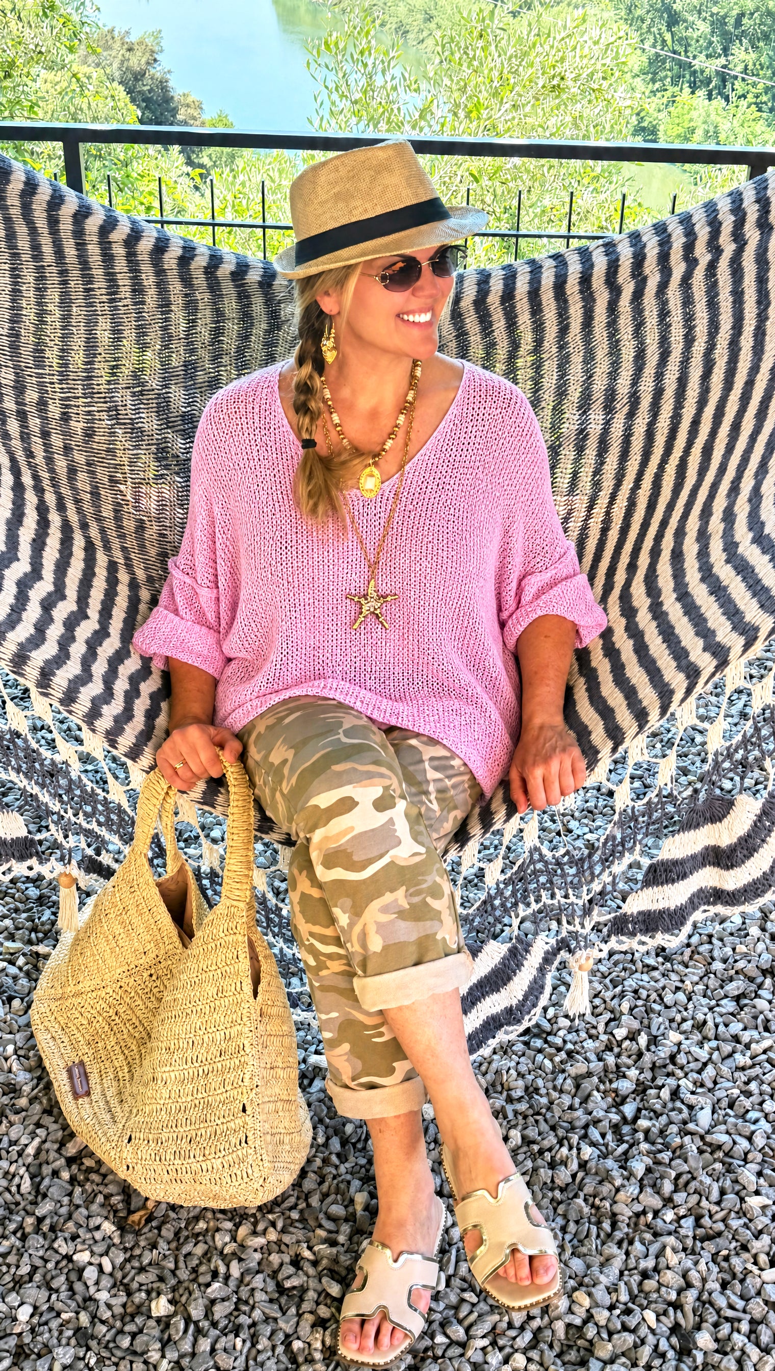 Strickpullover Aurora Mesh *Rosa*