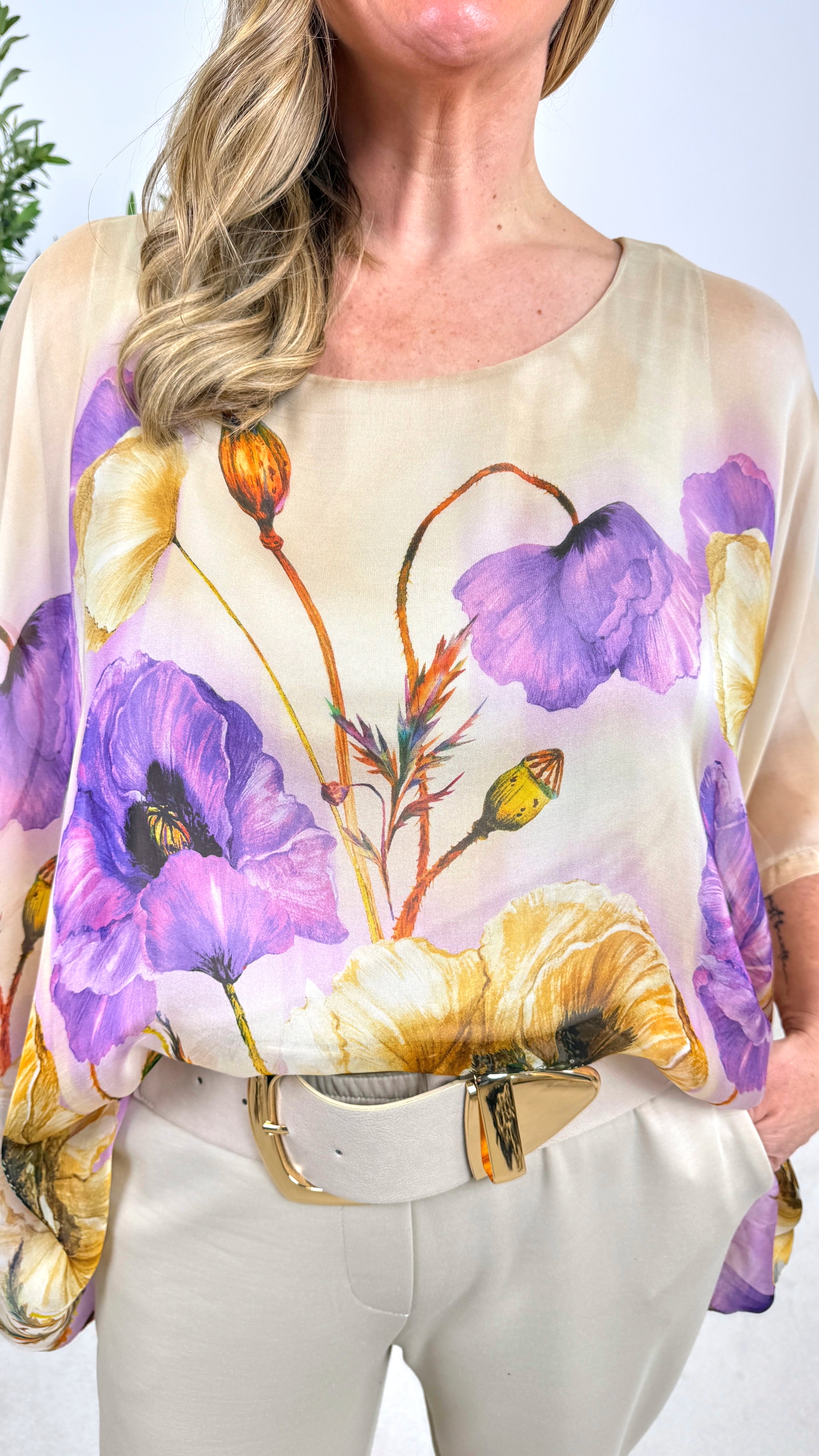 Seidenbluse Magic Meadow *Lila*