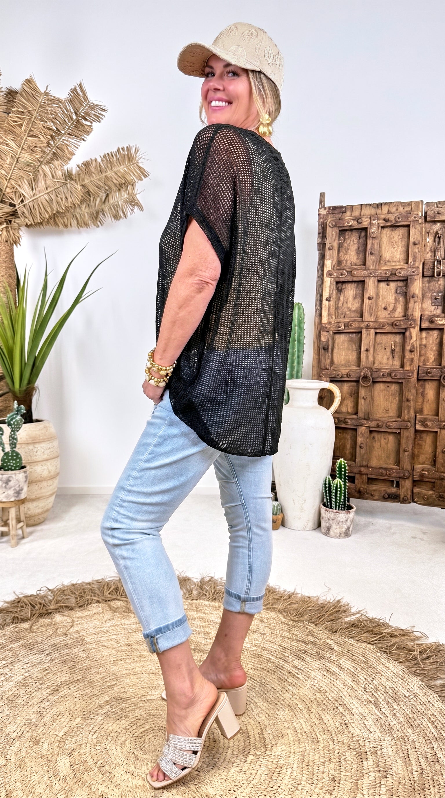 Netz-Shirt Miami Mesh *Schwarz*