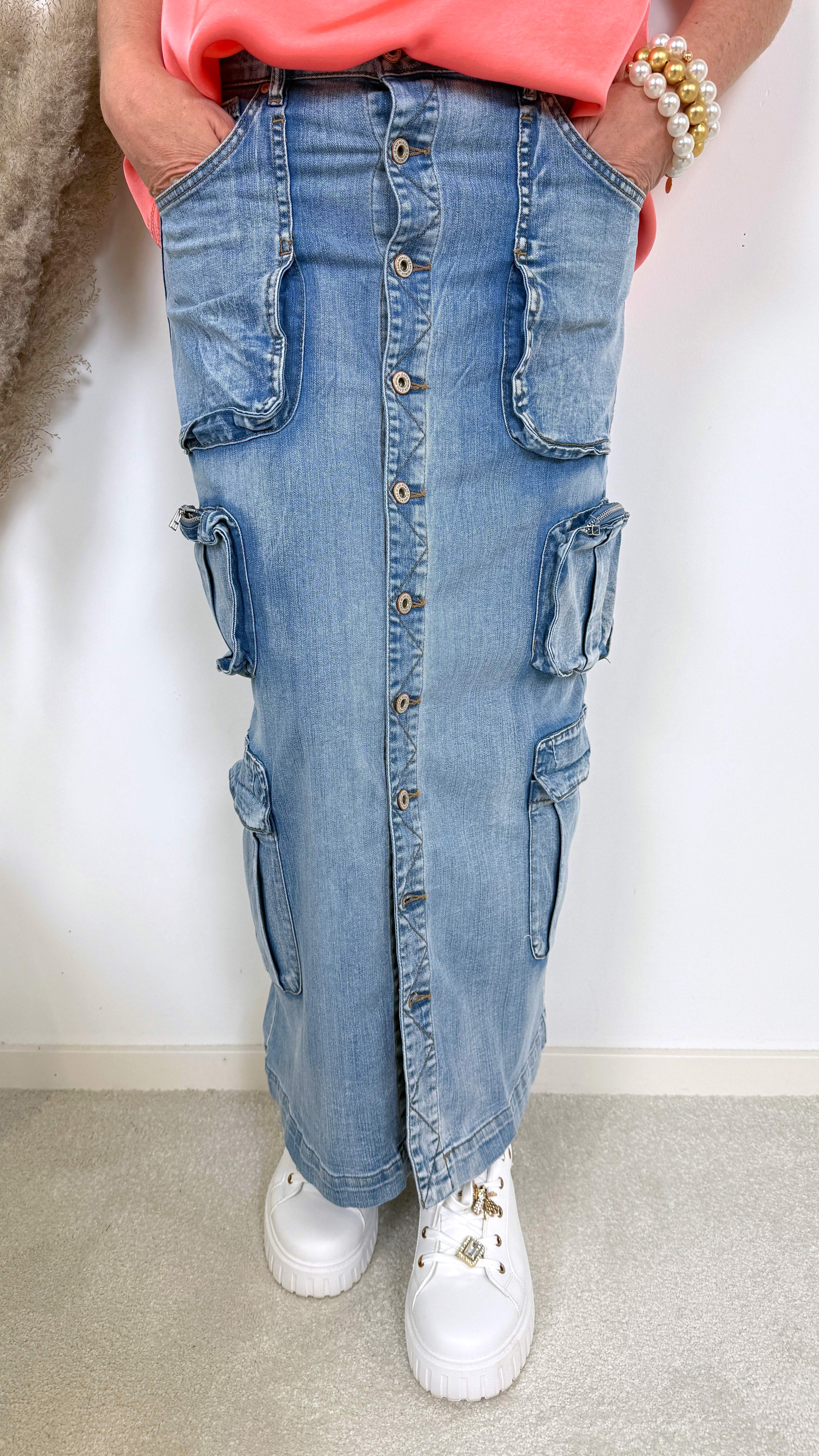 Jeans Rock Blue Canvas