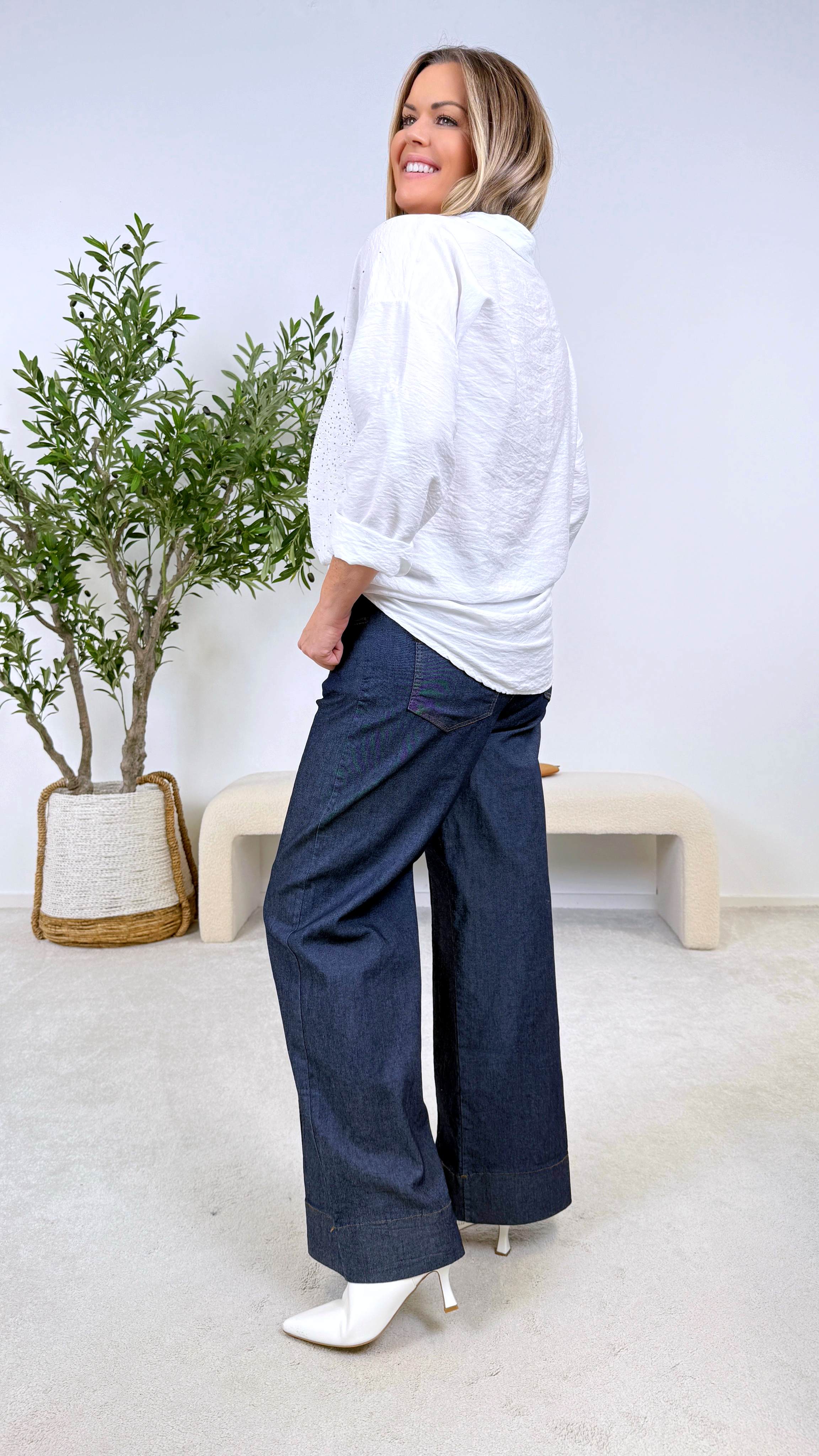 Bluse Glitterrain *Weiß*