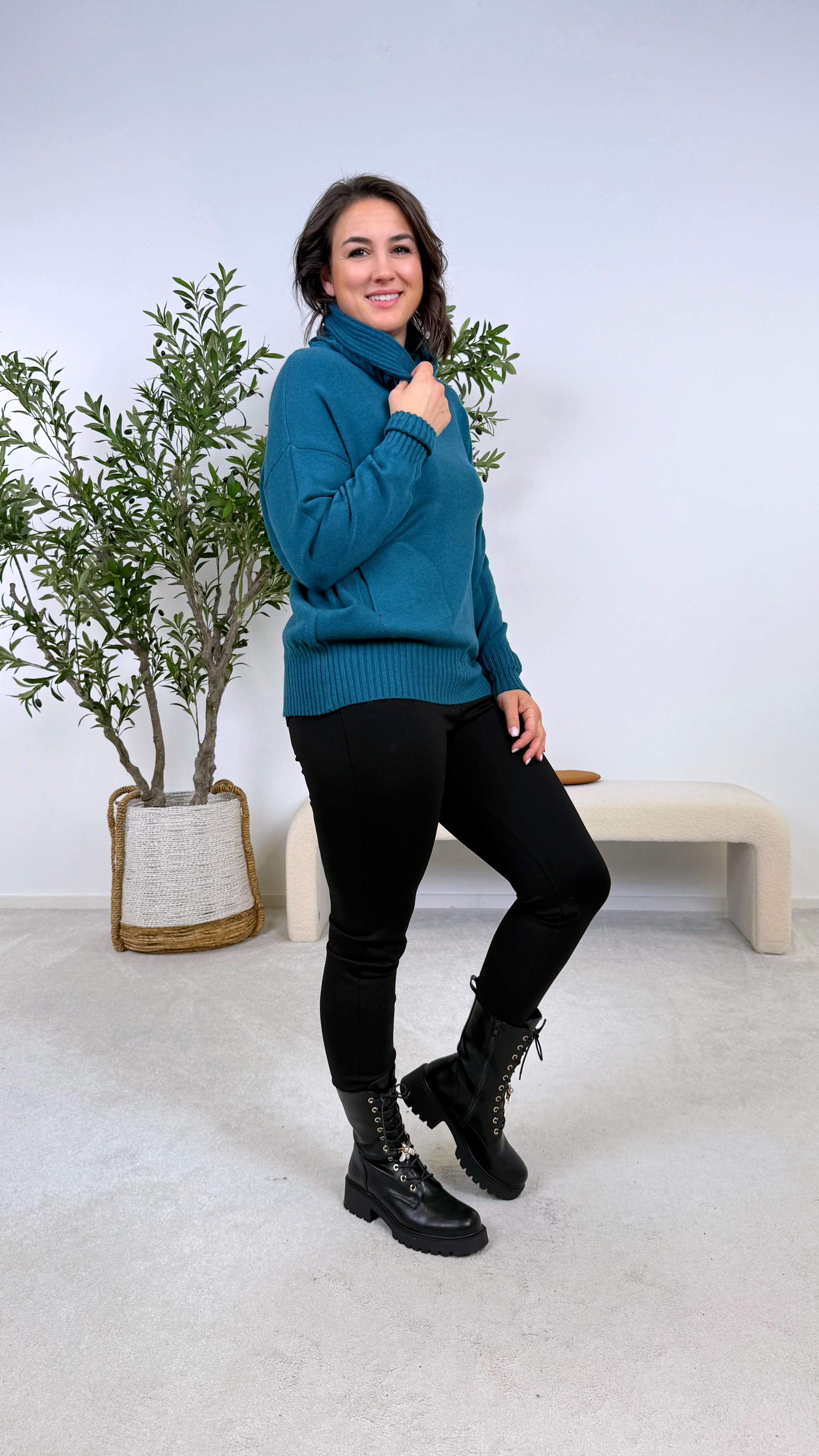 Rollkragenpullover Tabarca *Petrol* - Power of Princess