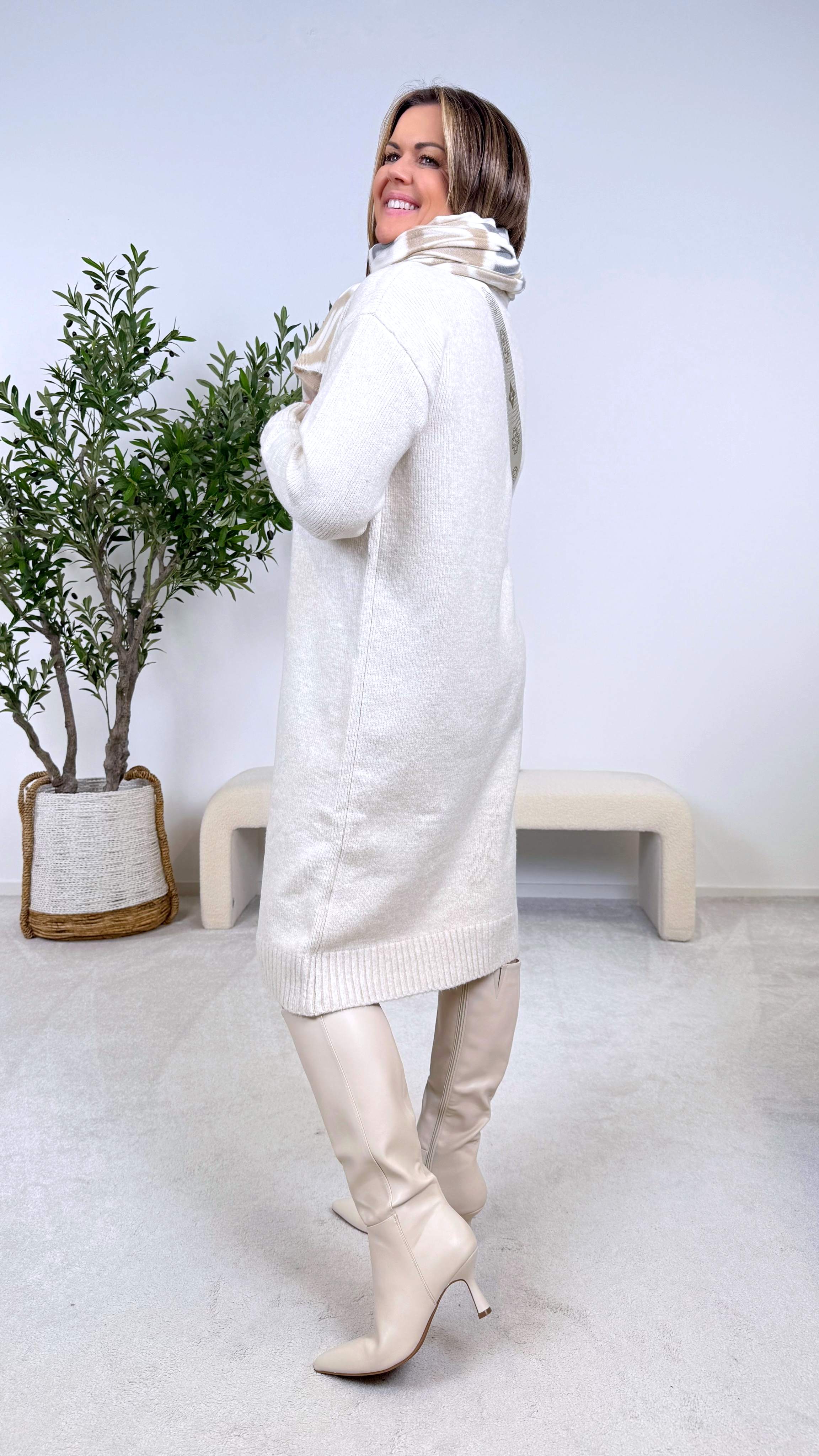 Strickkleid Winter Queen *Beige*