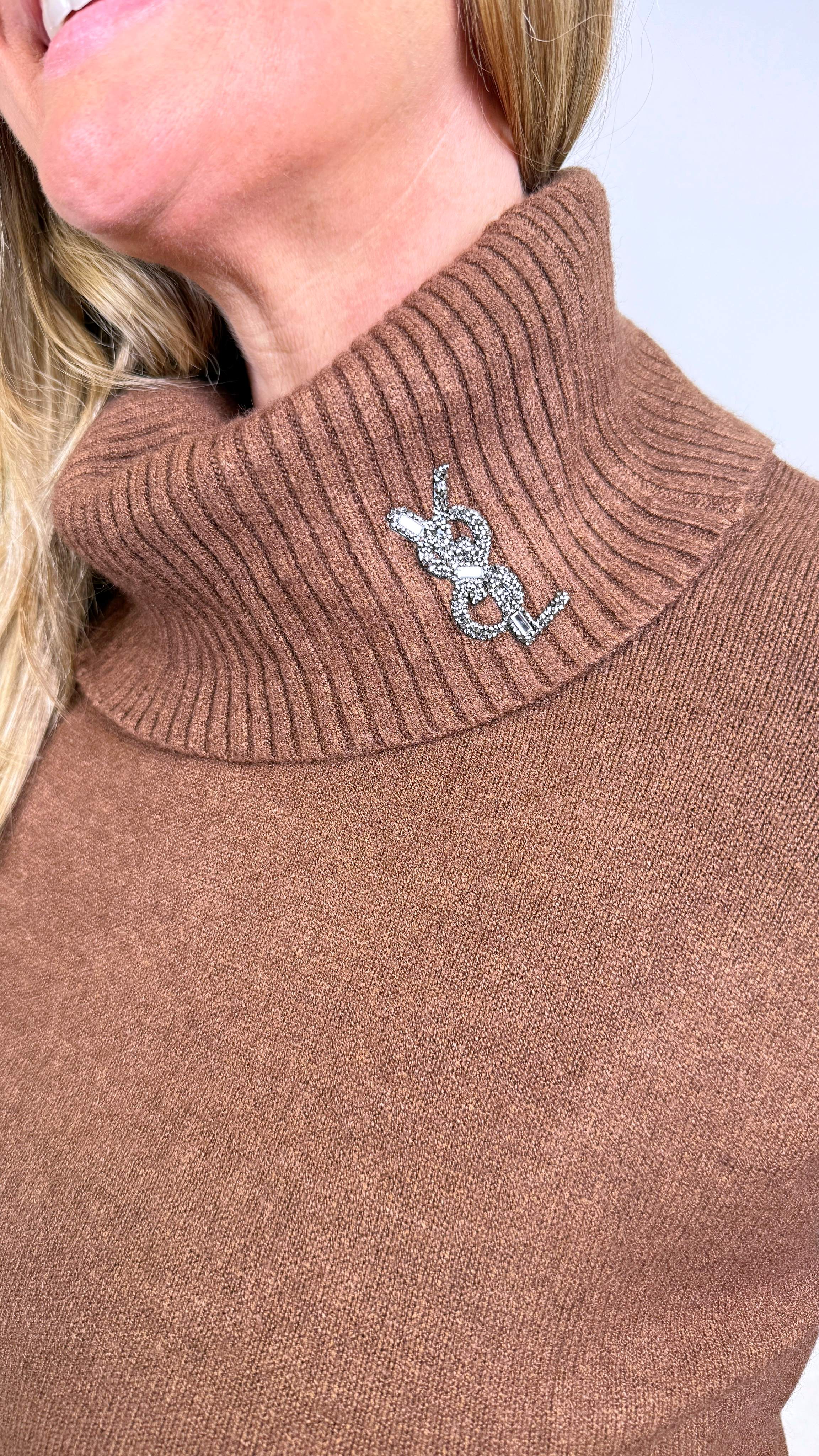 Rollkragenpullover Rhea Luxe *Schoko*