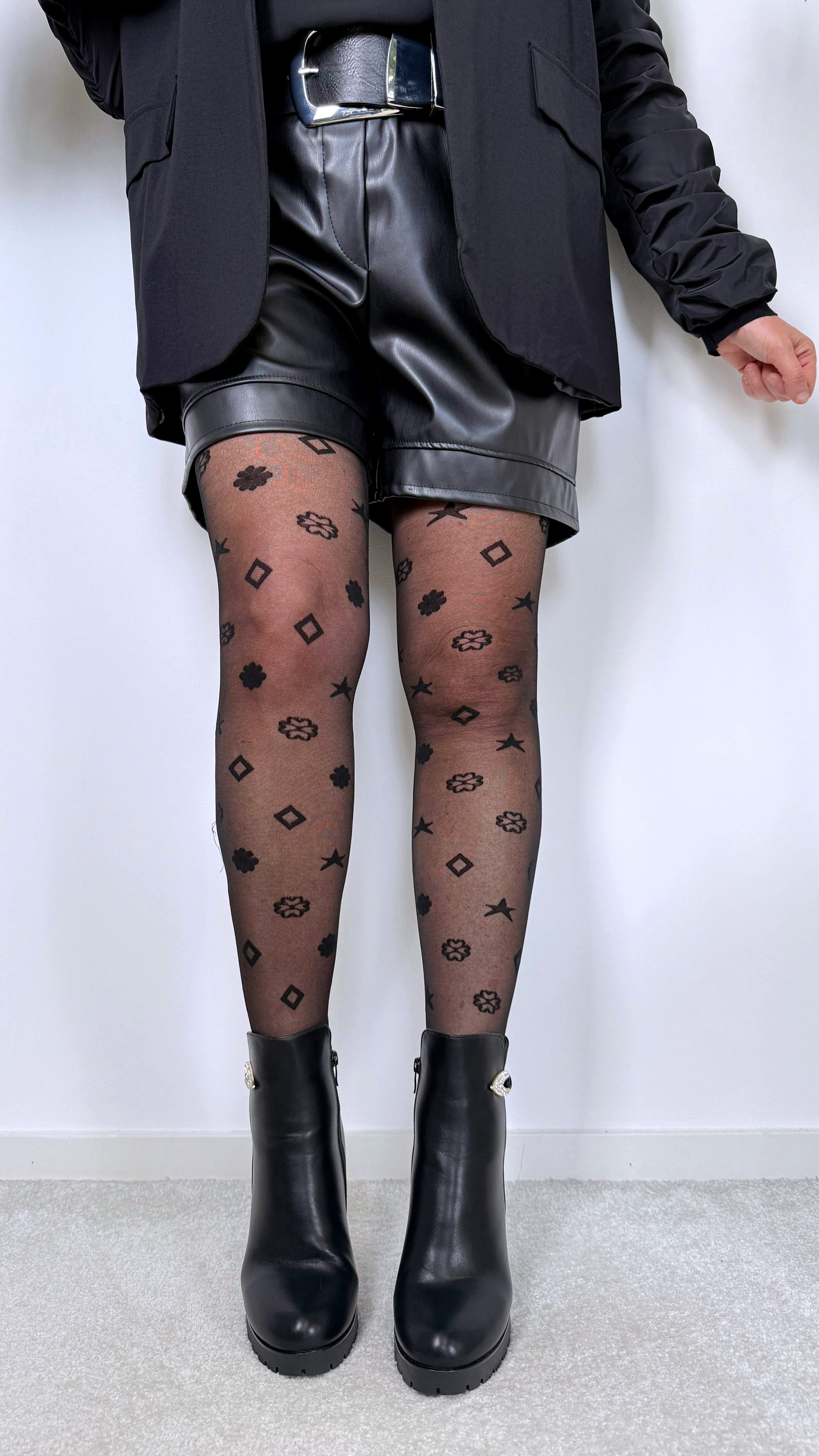 Kurze Hose Pure Leather *Schwarz*