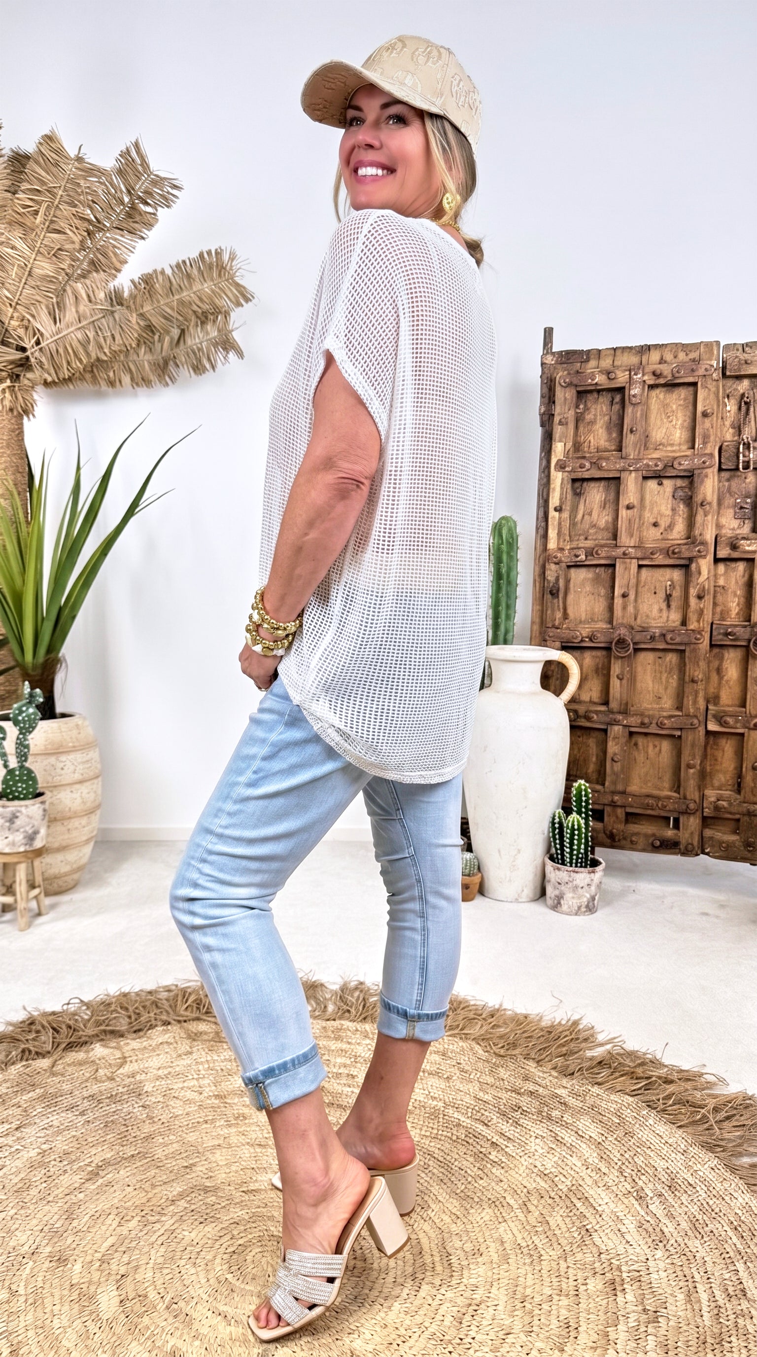 Netz-Shirt Miami Mesh *Weiß*