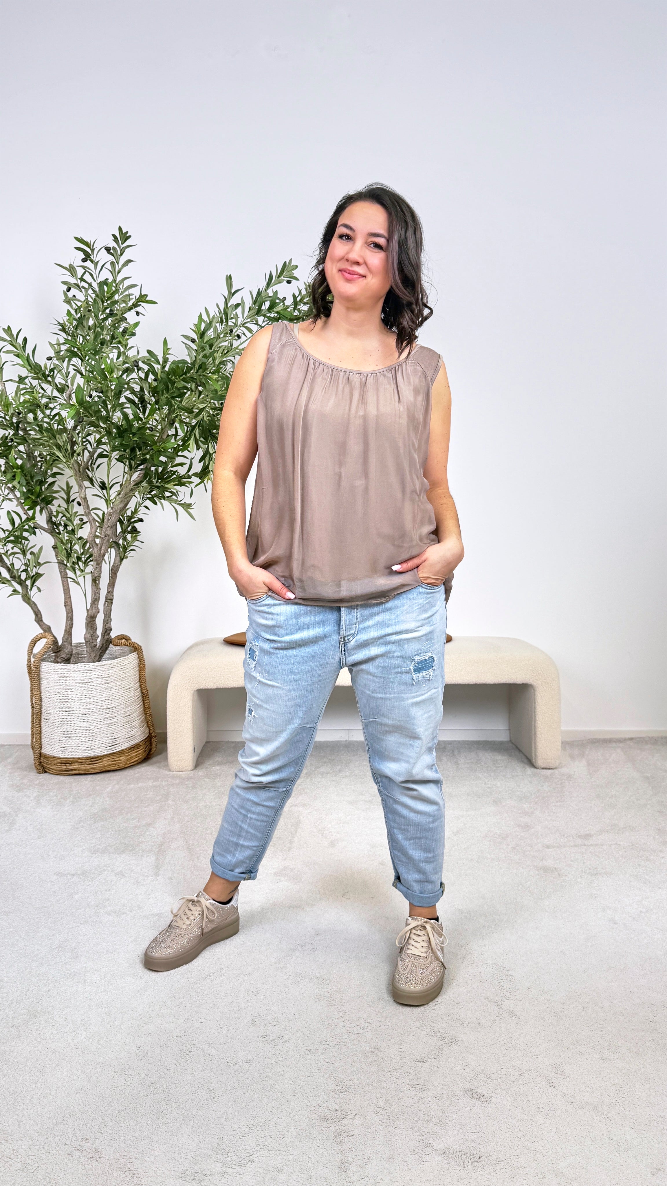 Seidentop Rosabella *Taupe*