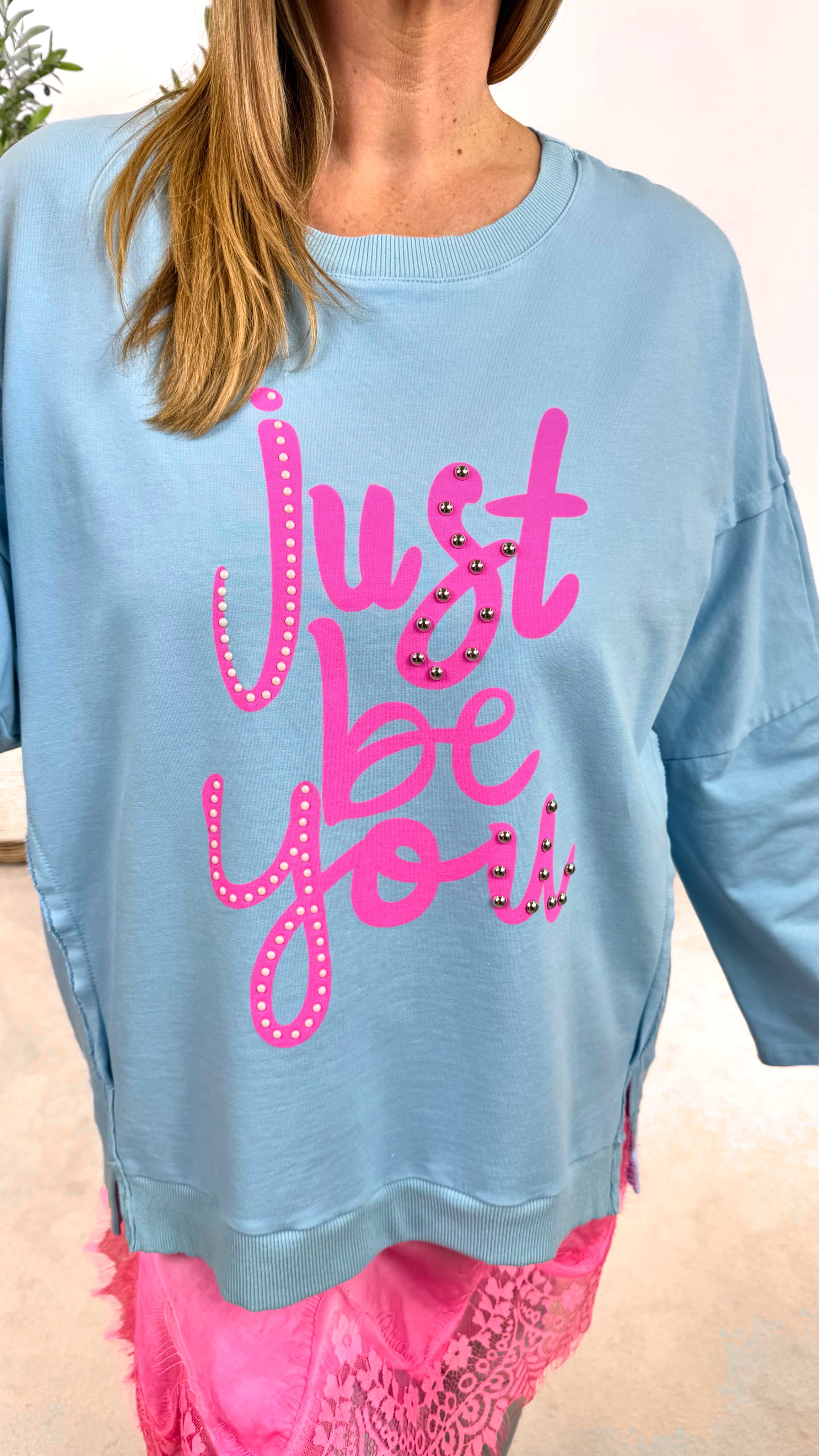 Pullover Just Be You *Blau*