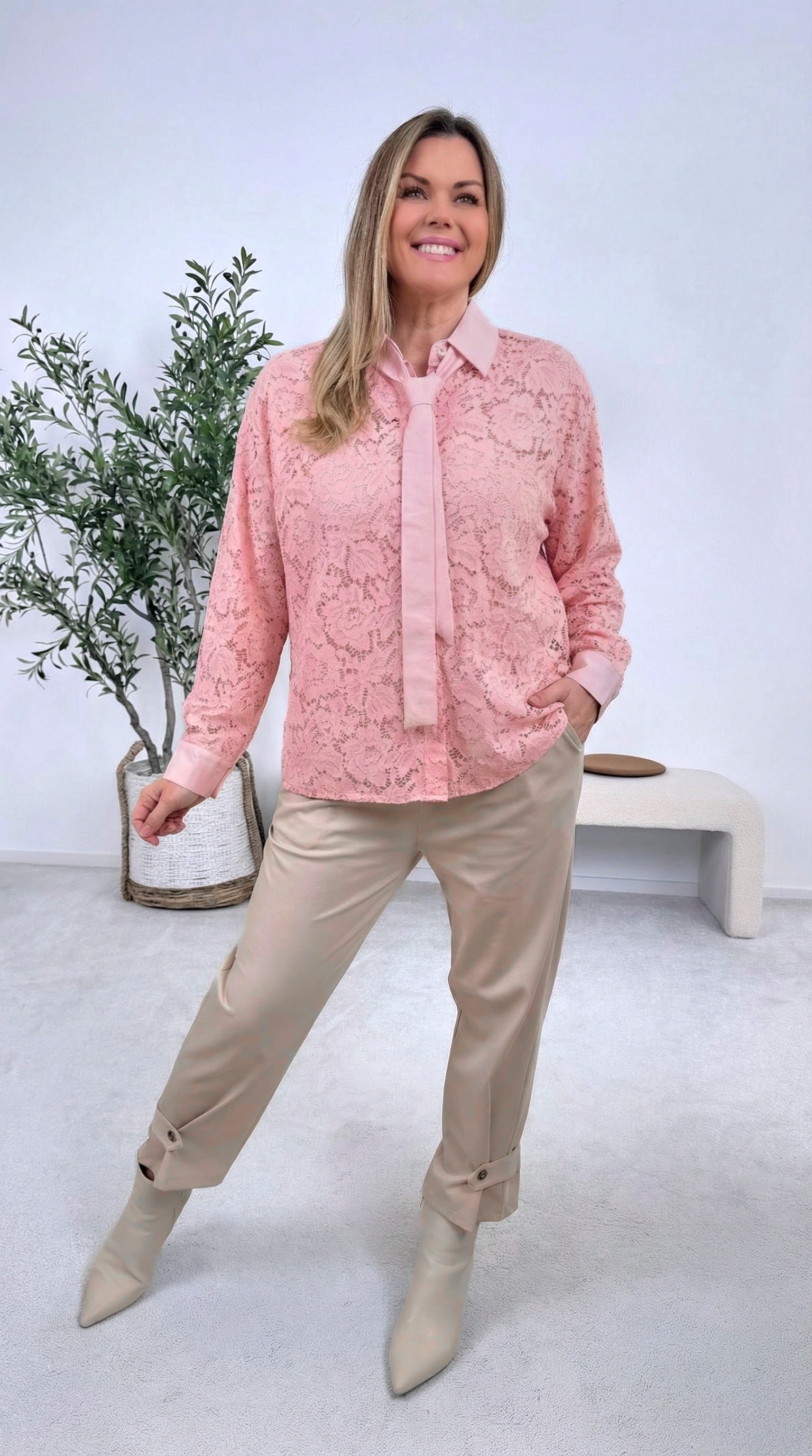 Spitzenbluse Delicate Muse *Rosa*