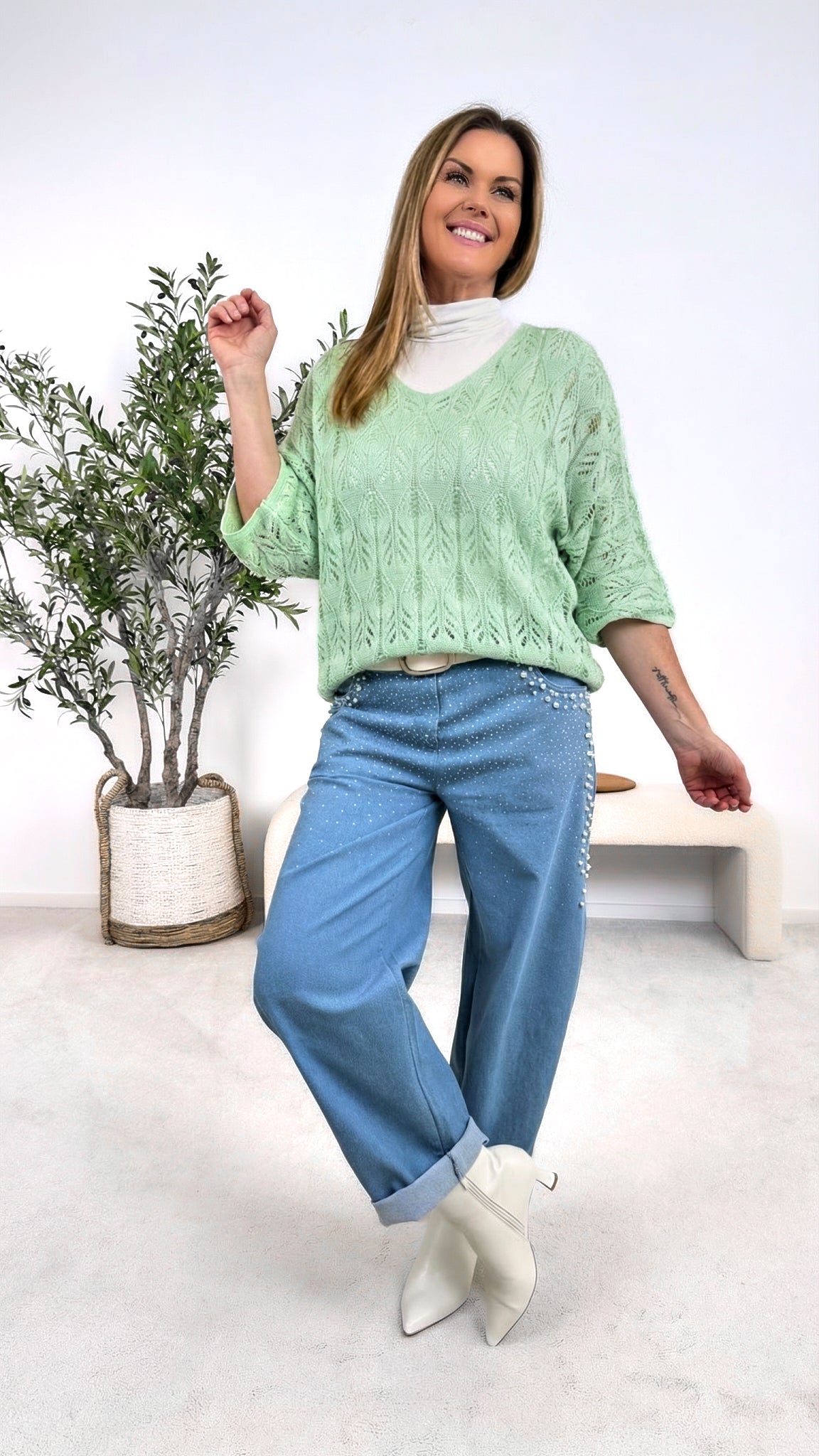 Strickshirt Airy Love *Grün*