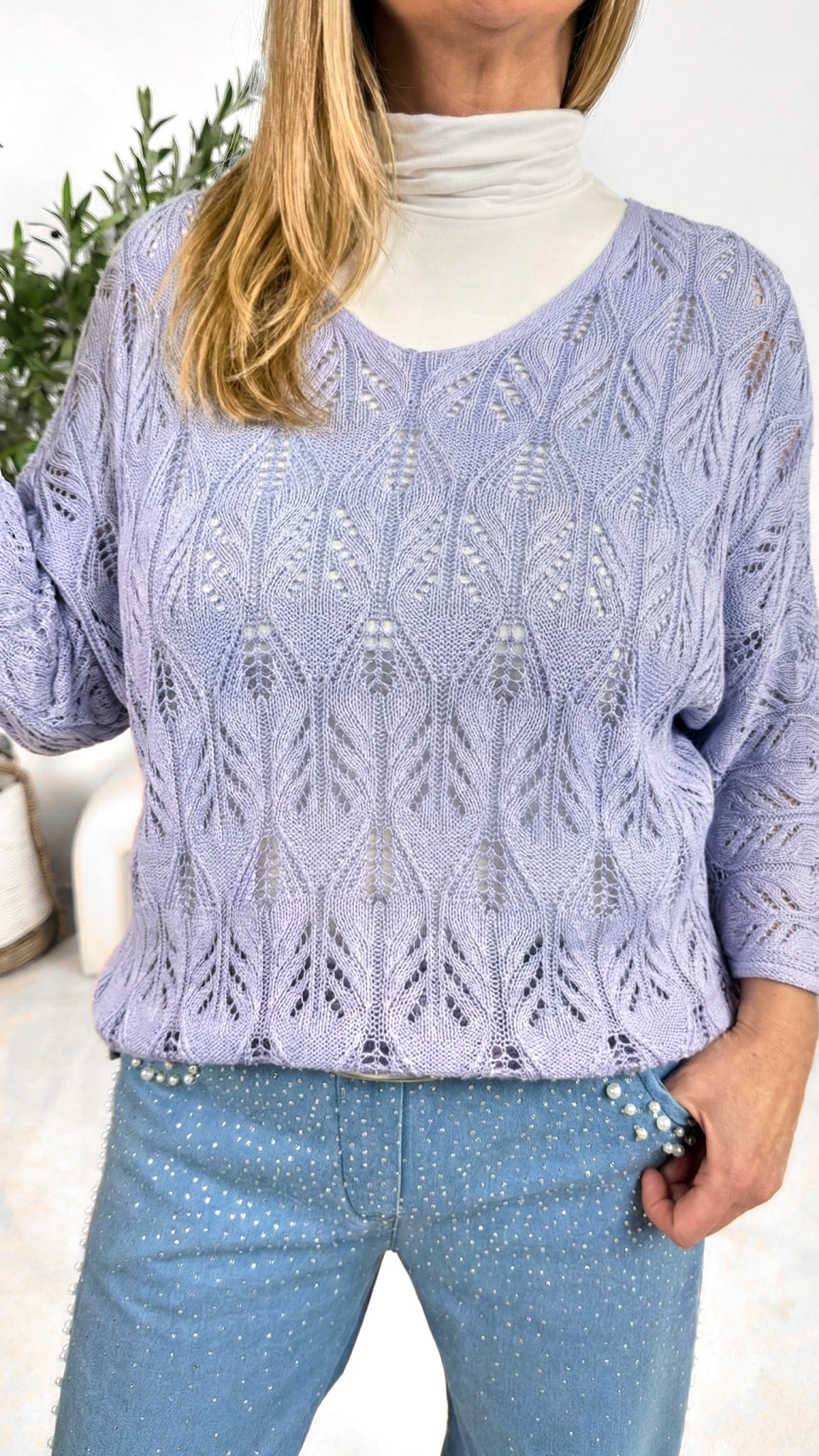 Strickshirt Airy Love *Flieder*