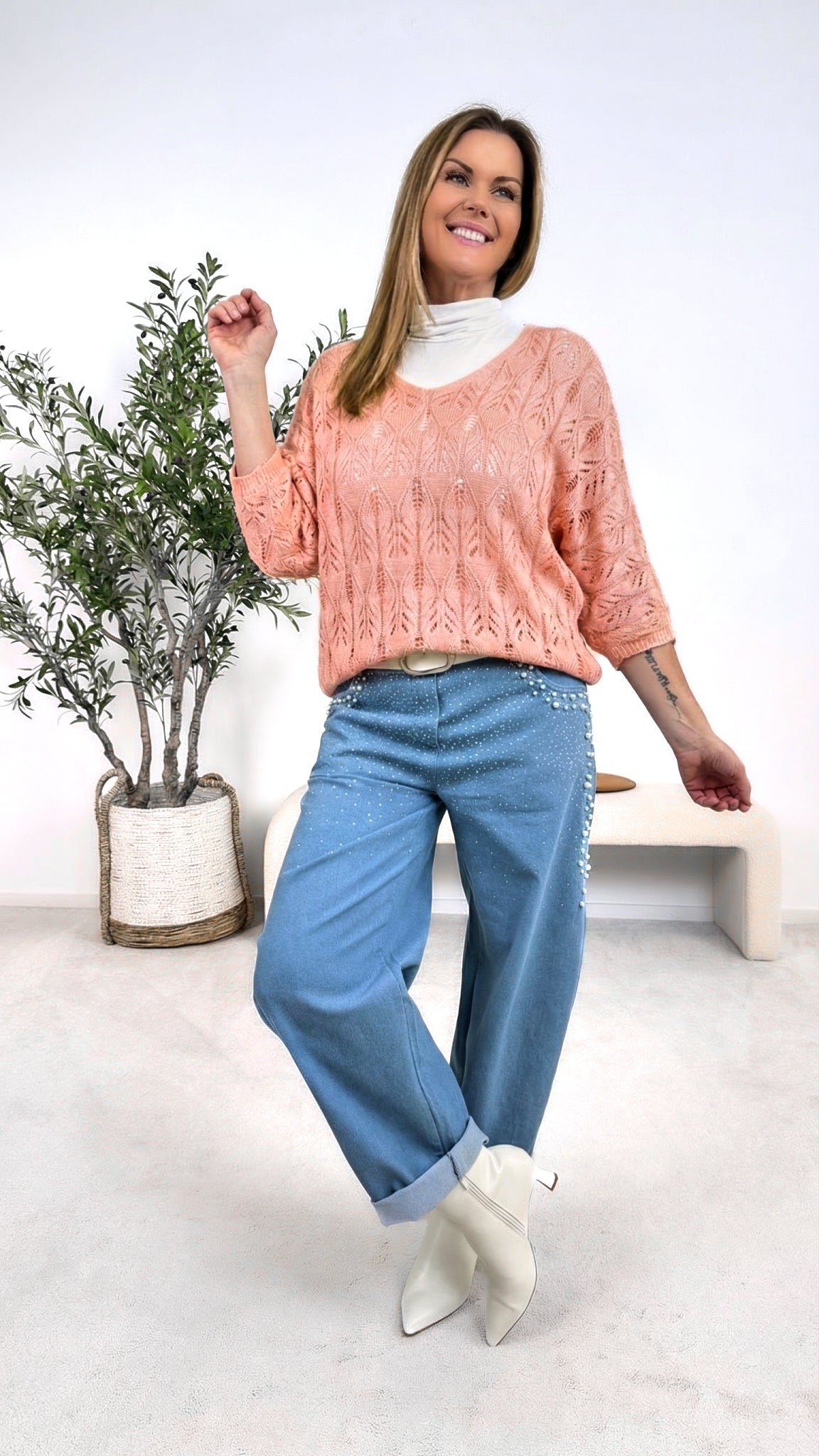 Strickshirt Airy Love *Apricot*