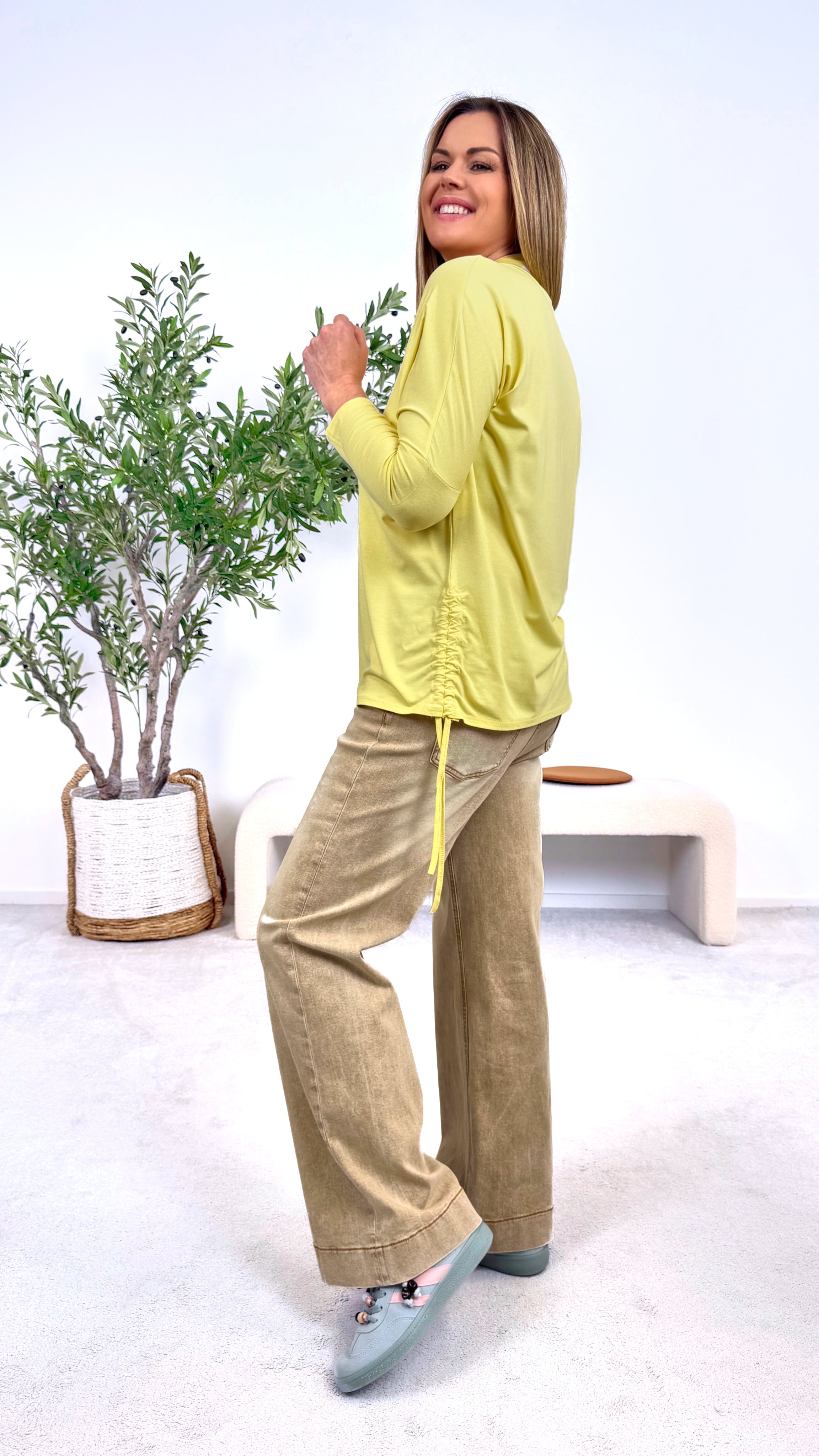 Langarmshirt Casual Grace *Gelb*