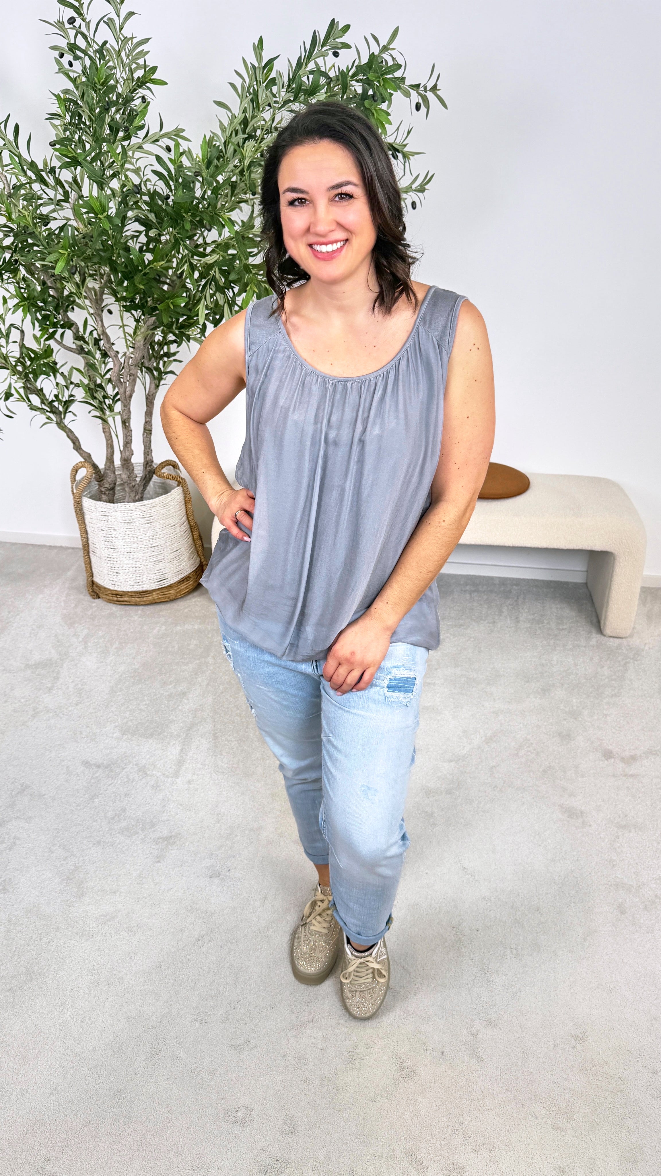 Seidentop Rosabella *Grau*