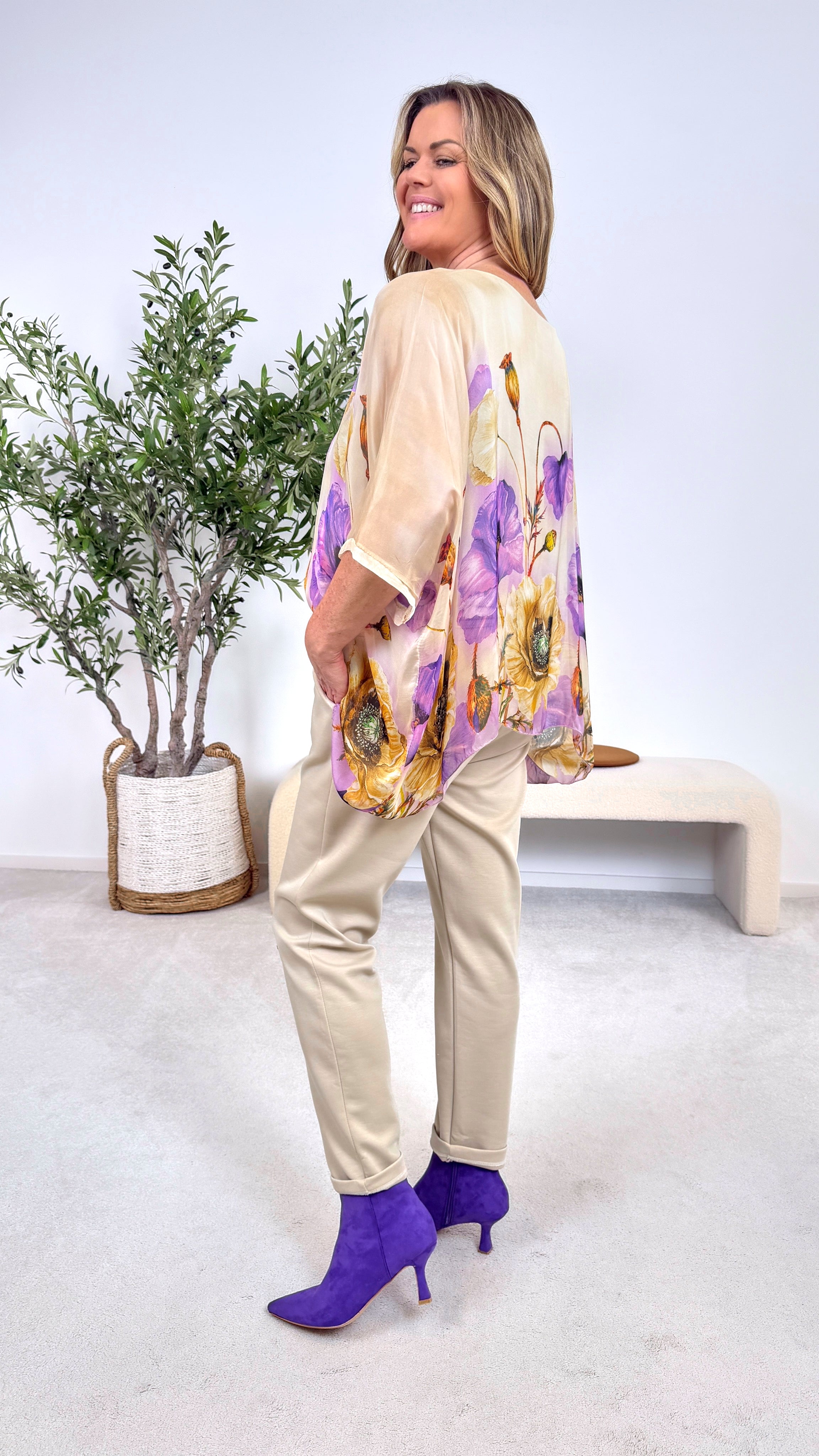 Seidenbluse Magic Meadow *Lila*