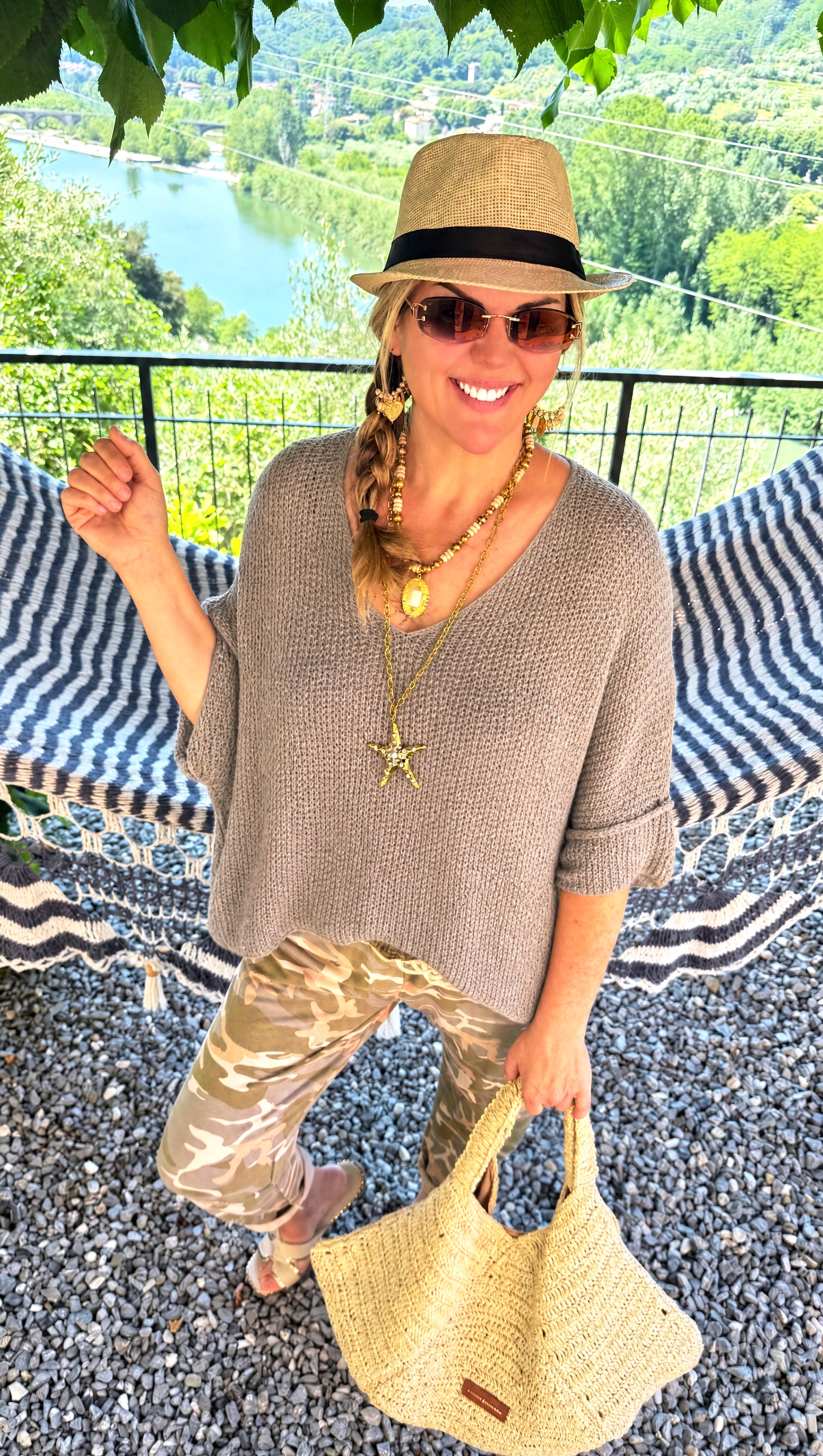 Strickpullover Aurora Mesh *Taupe*