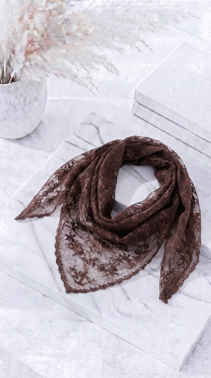 Spitzentuch Vintage Lace *Schoko* - Power of Princess